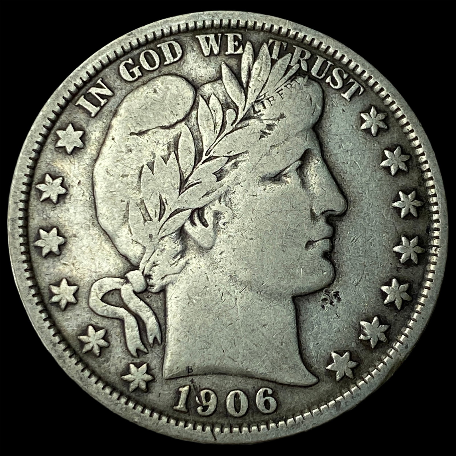 1906 Barber Half Dollar NEARLY UNCIRCULATED: 1906 Barber Half Dollar NEARLY UNCIRCULATED