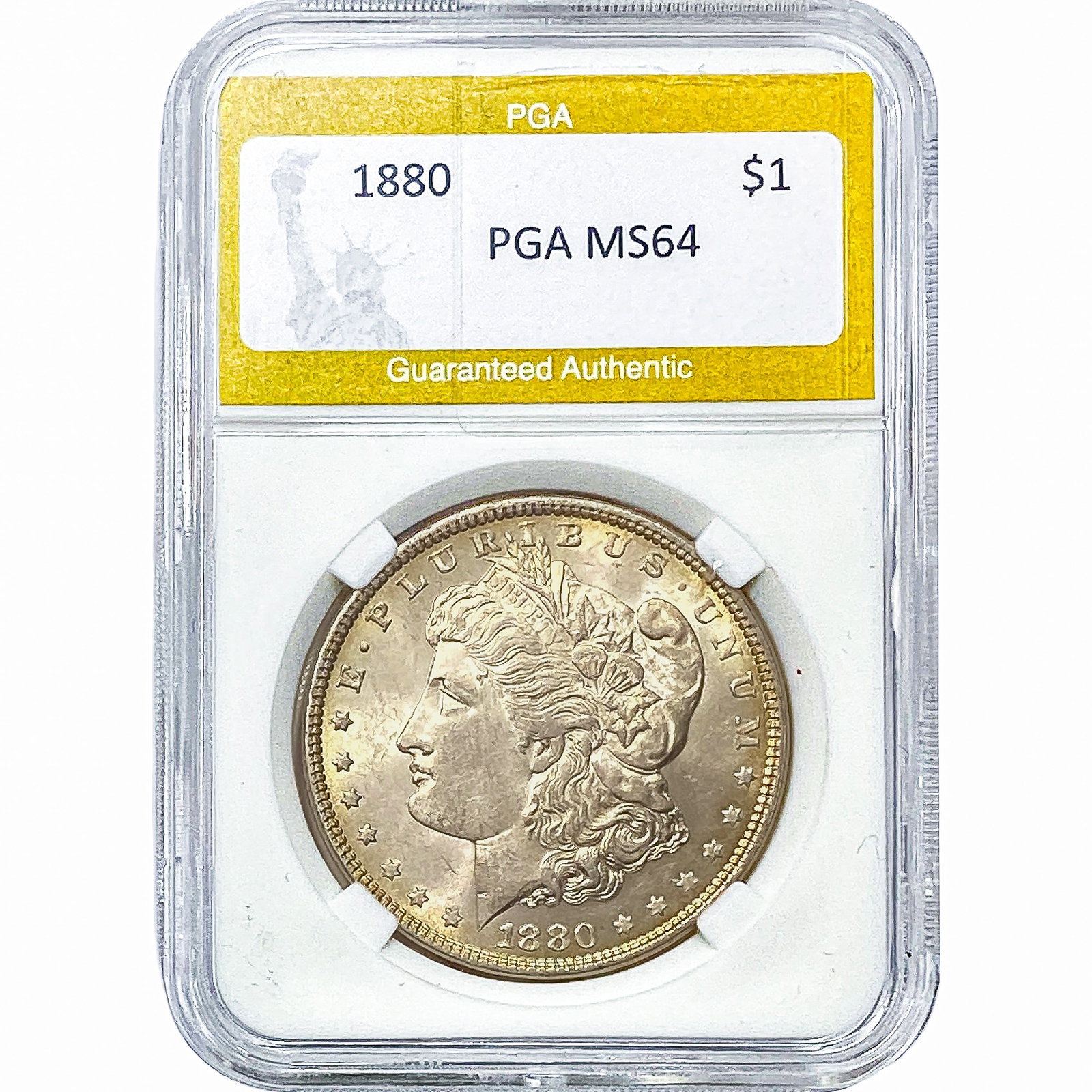 1880 Morgan Silver Dollar PGA MS64: 1880 Morgan Silver Dollar PGA MS64