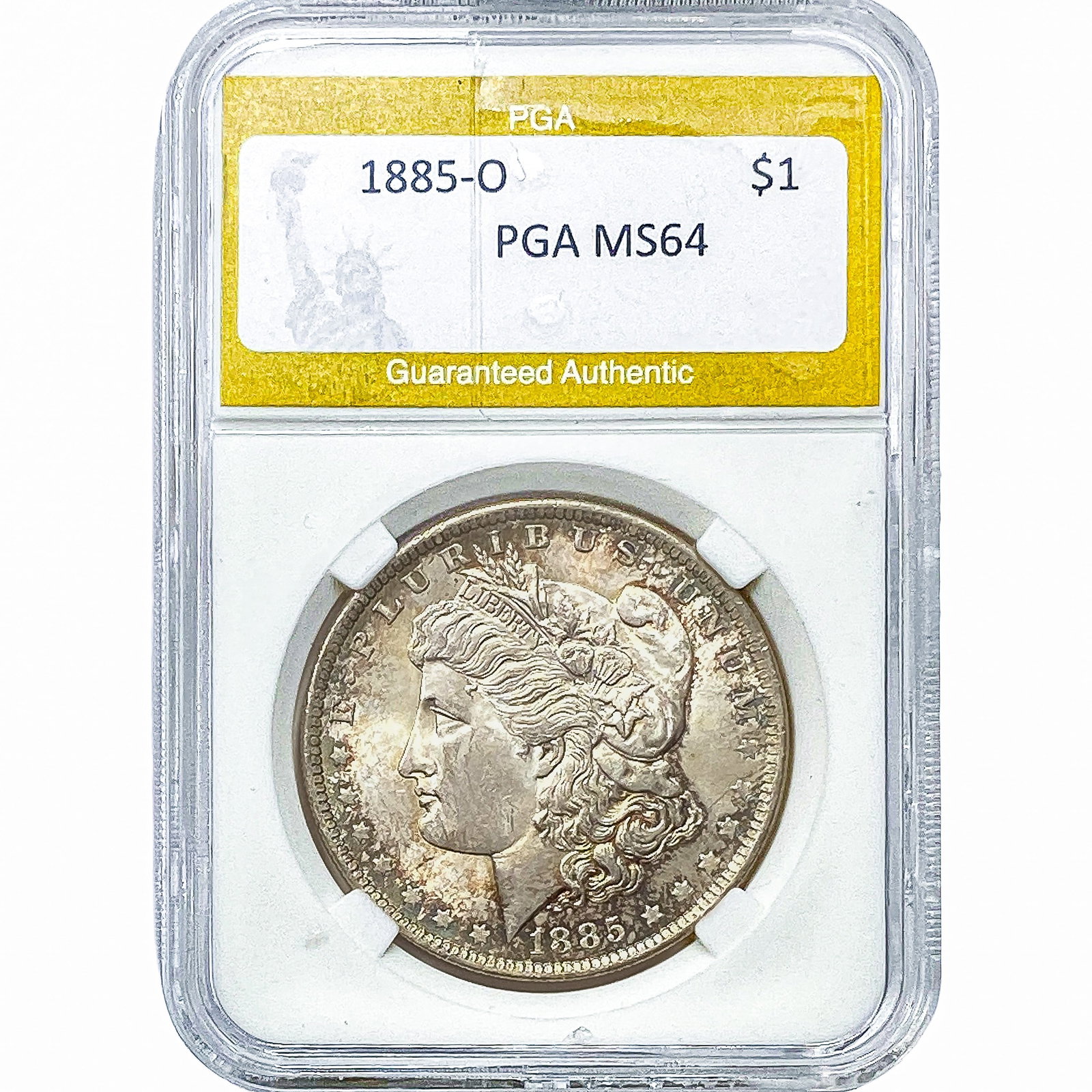 1885-O Morgan Silver Dollar PGA MS64: 1885-O Morgan Silver Dollar PGA MS64