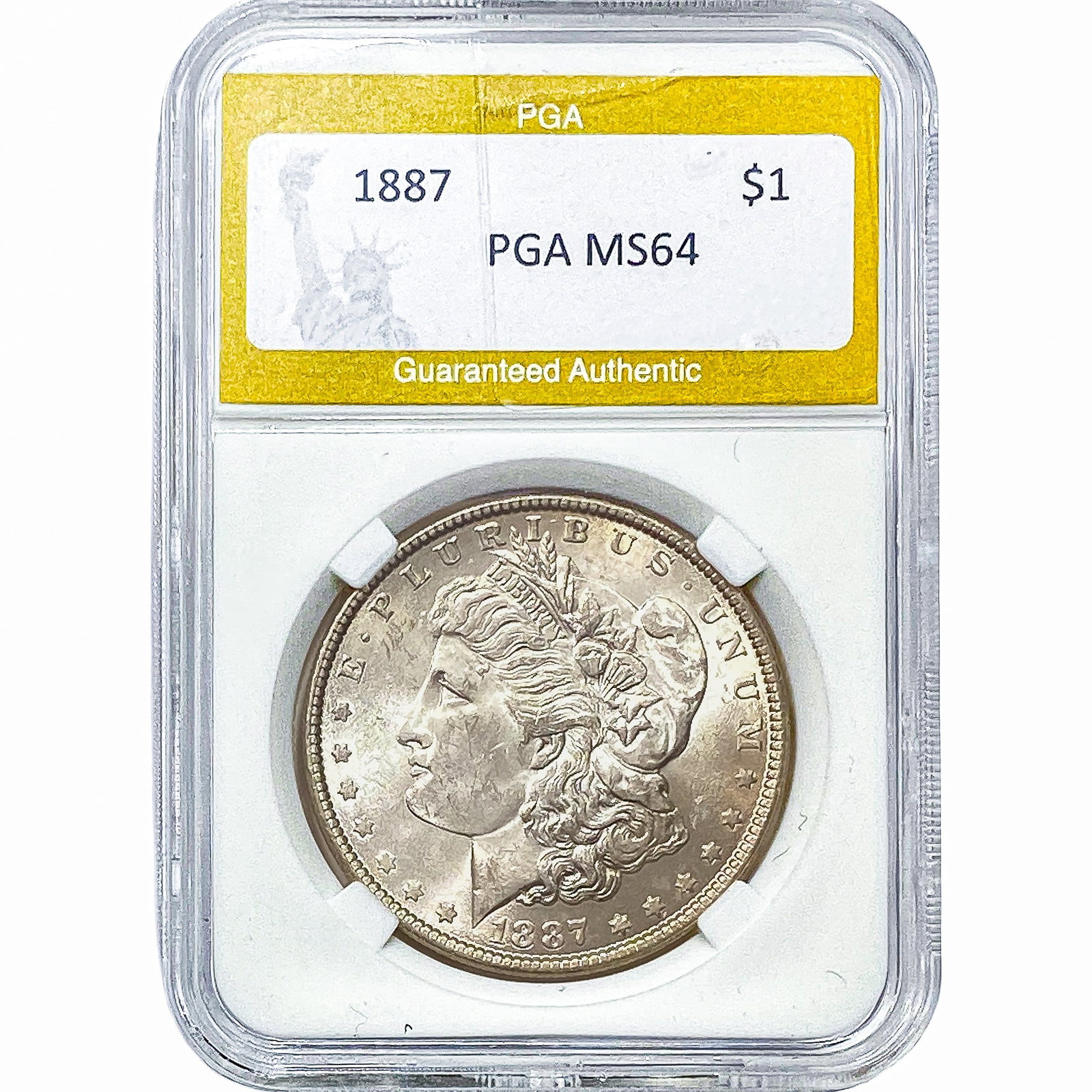 1887 Morgan Silver Dollar PGA MS64: 1887 Morgan Silver Dollar PGA MS64