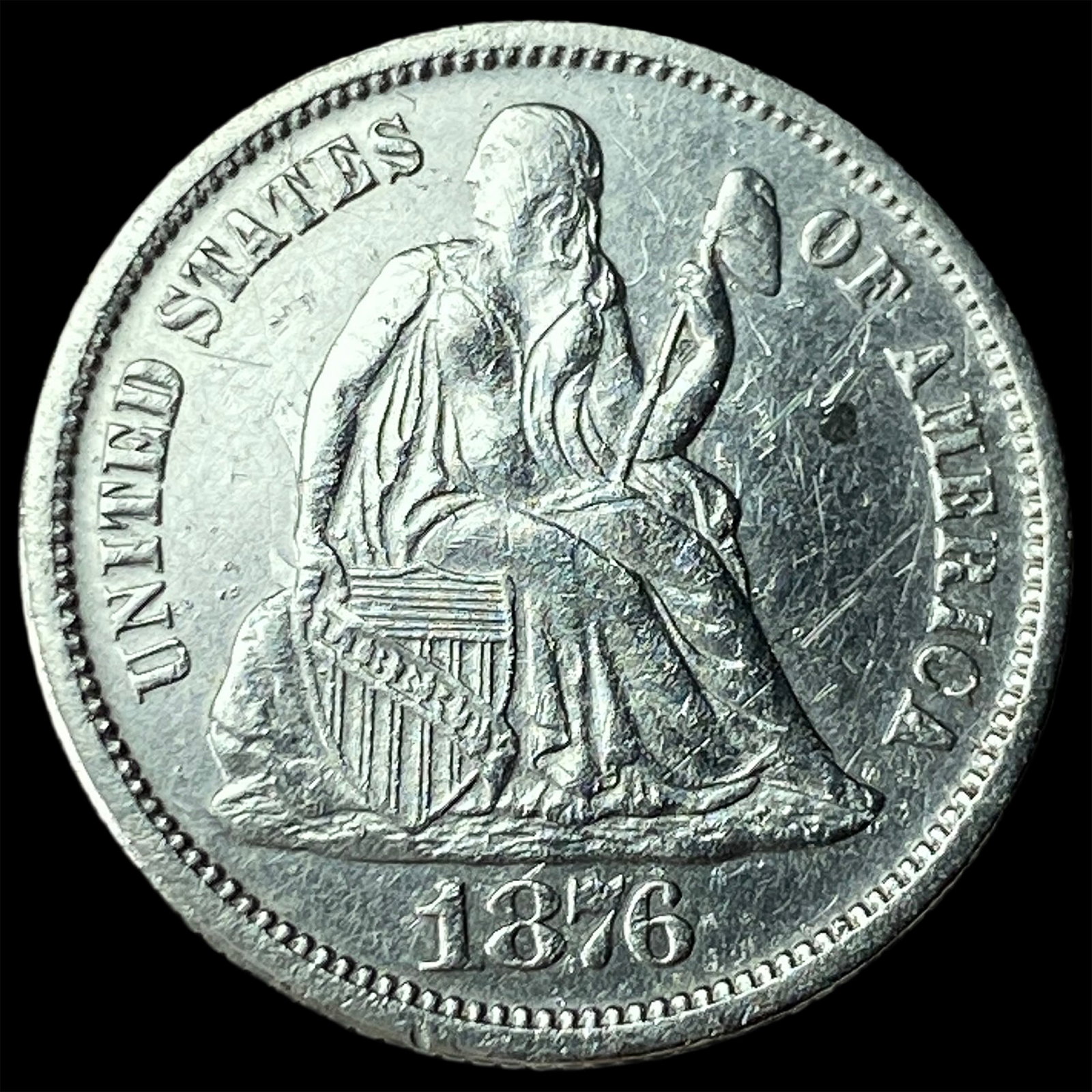 1876 Seated Liberty Dime UNCIRCULATED: 1876 Seated Liberty Dime UNCIRCULATED