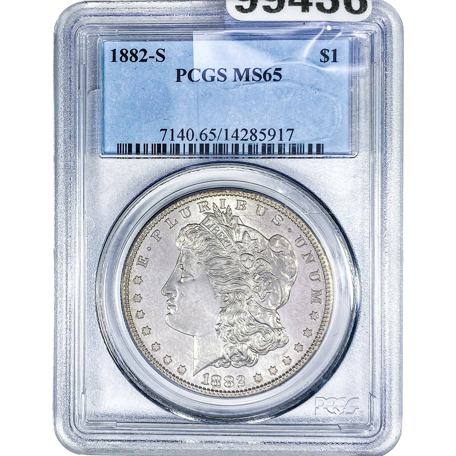 1882-S Morgan Silver Dollar PCGS MS65: 1882-S Morgan Silver Dollar PCGS MS65