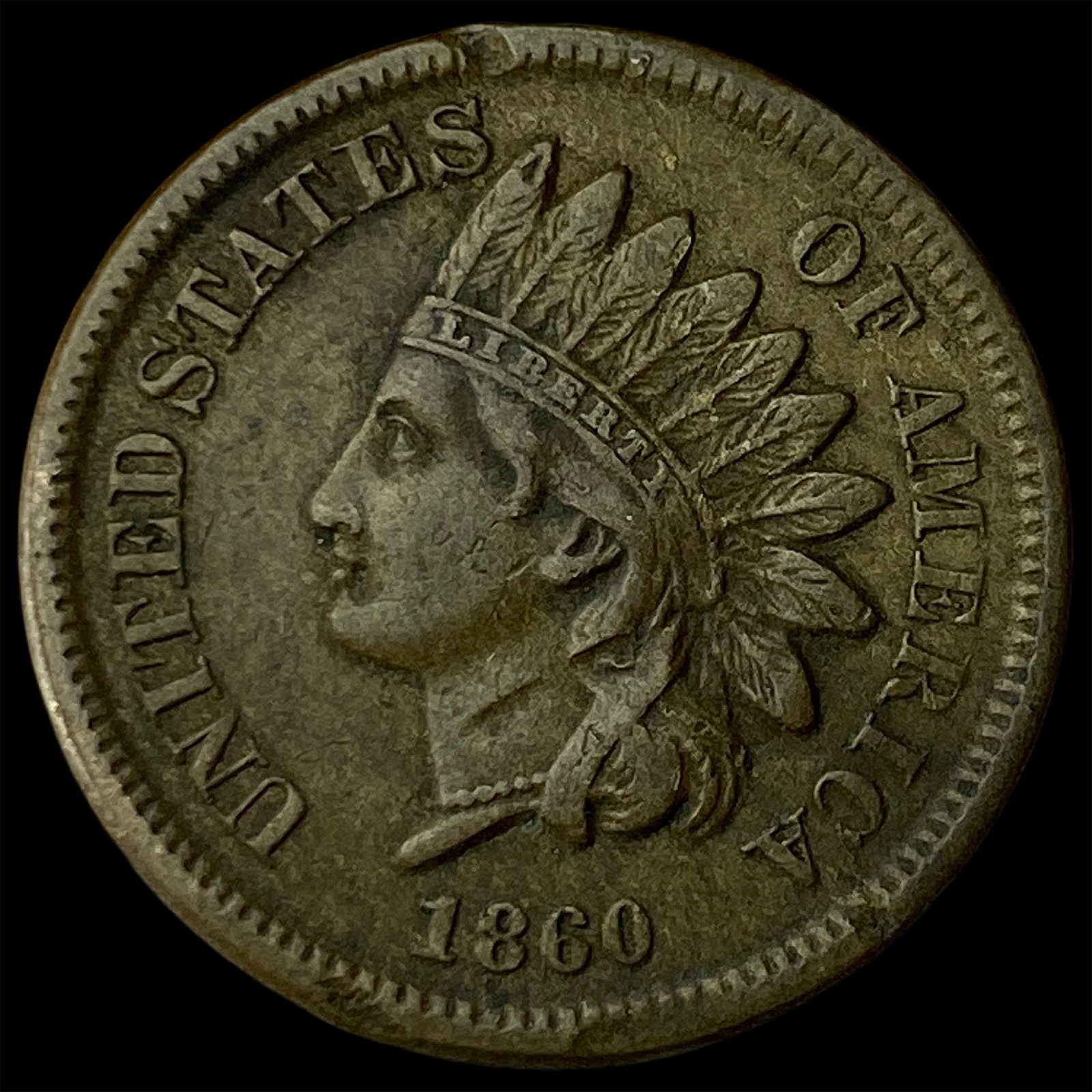 1860 Copper-Nickel Indian Head Cent CHOICE AU: 1860 Copper-Nickel Indian Head Cent CHOICE AU