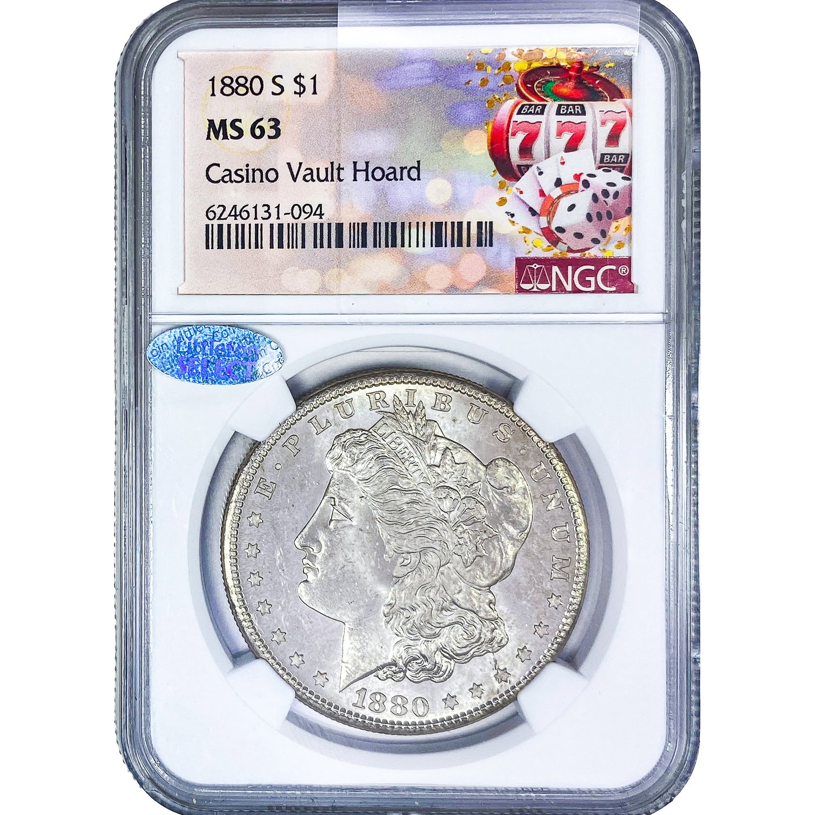 1880-S Morgan Silver Dollar NGC MS63: 1880-S Morgan Silver Dollar NGC MS63