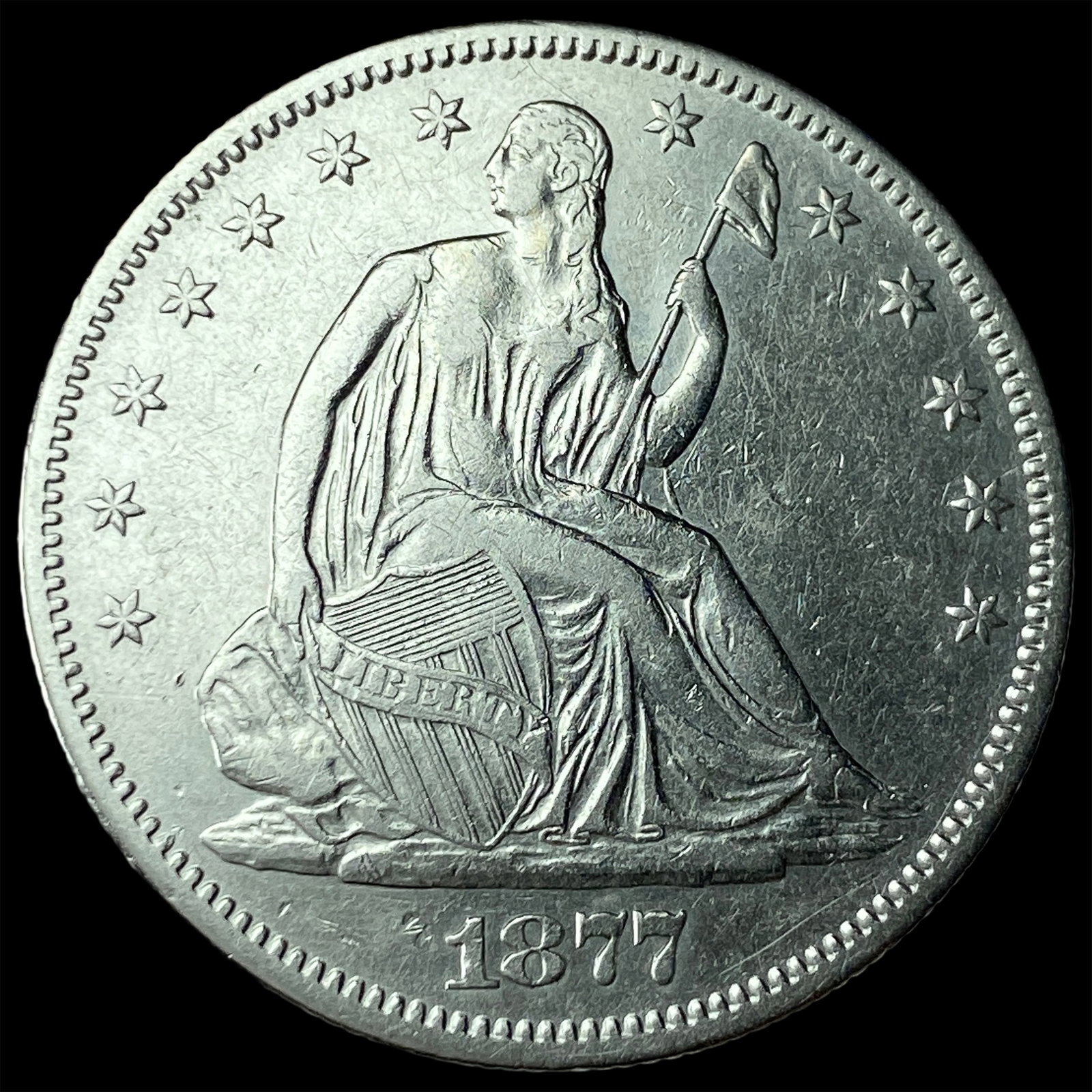 1877-S Silver Half Dollar UNCIRCULATED: 1877-S Silver Half Dollar UNCIRCULATED
