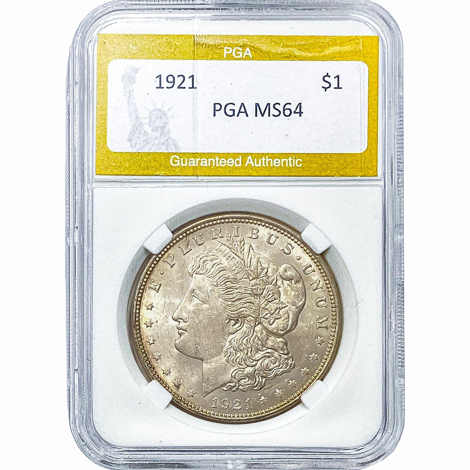 1921 Morgan Silver Dollar PGA MS64: 1921 Morgan Silver Dollar PGA MS64