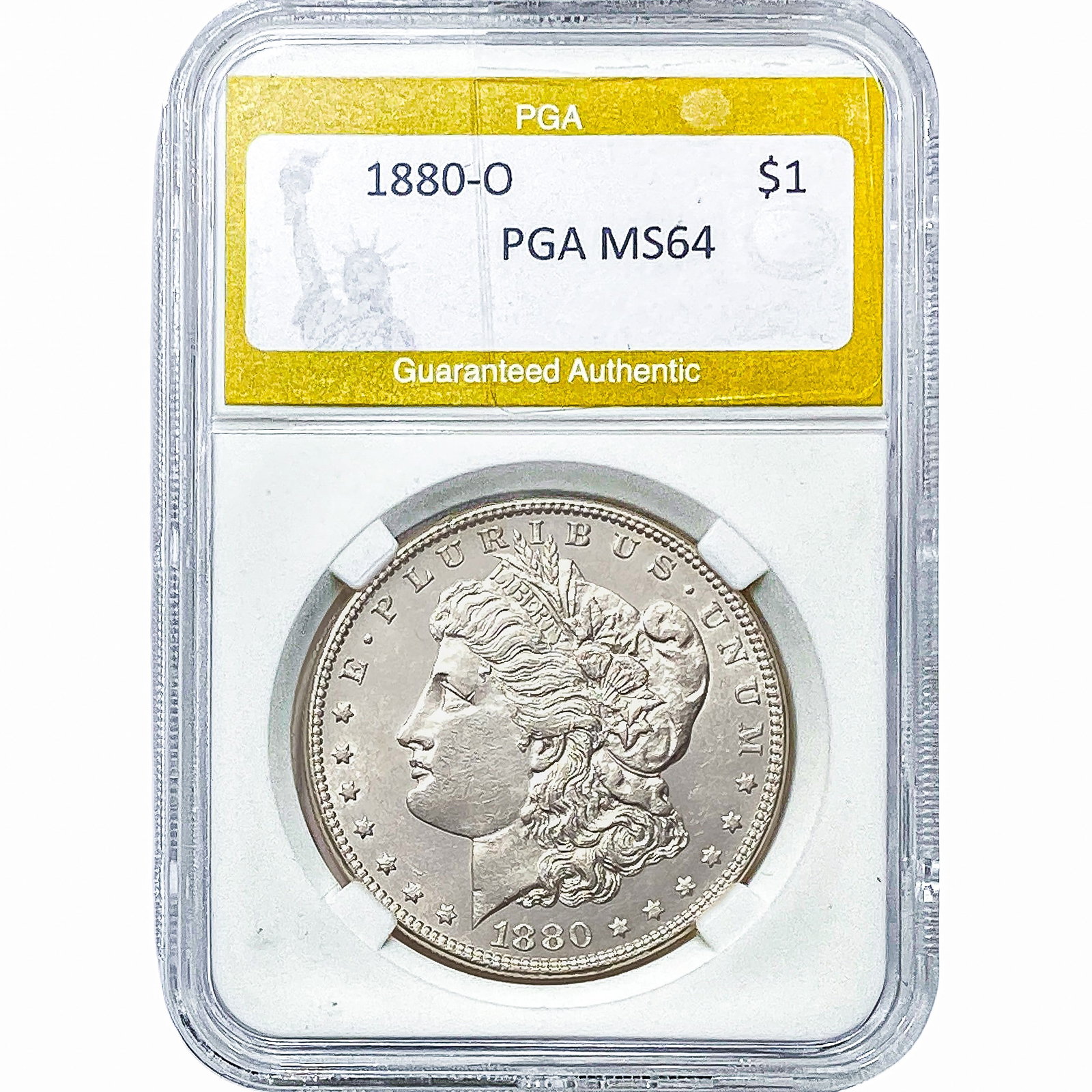 1880-O Morgan Silver Dollar PGA MS64: 1880-O Morgan Silver Dollar PGA MS64