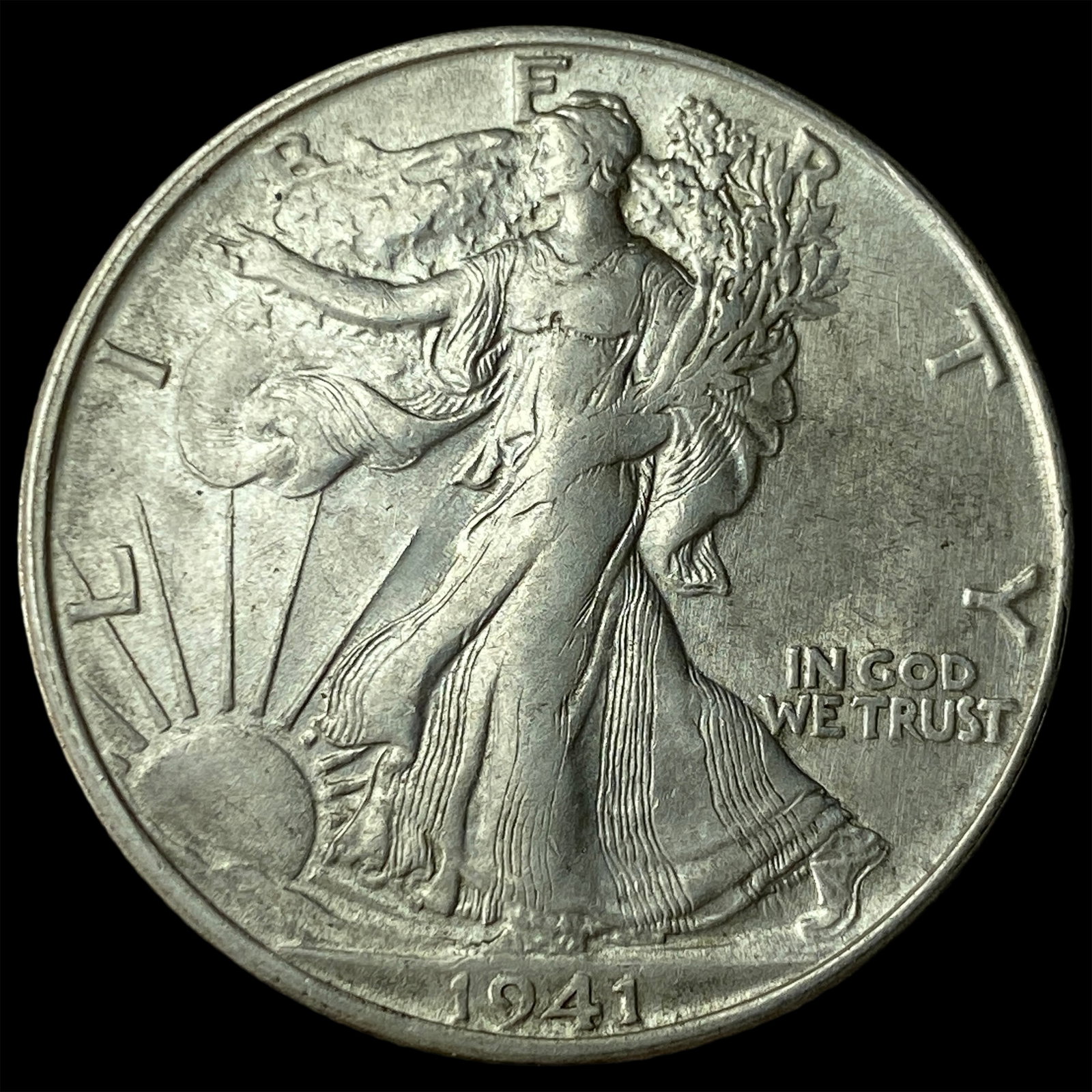 1941-S Silver Walking Liberty Half Dollar UNCIRCULATED: 1941-S Silver Walking Liberty Half Dollar UNCIRCULATED