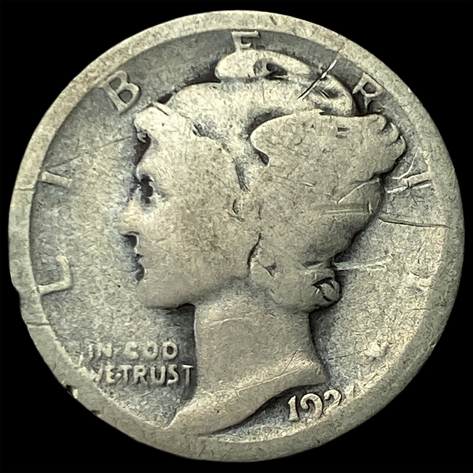 1923 Silver Mercury Dime LIGHTLY CIRCULATED: 1923 Silver Mercury Dime LIGHTLY CIRCULATED