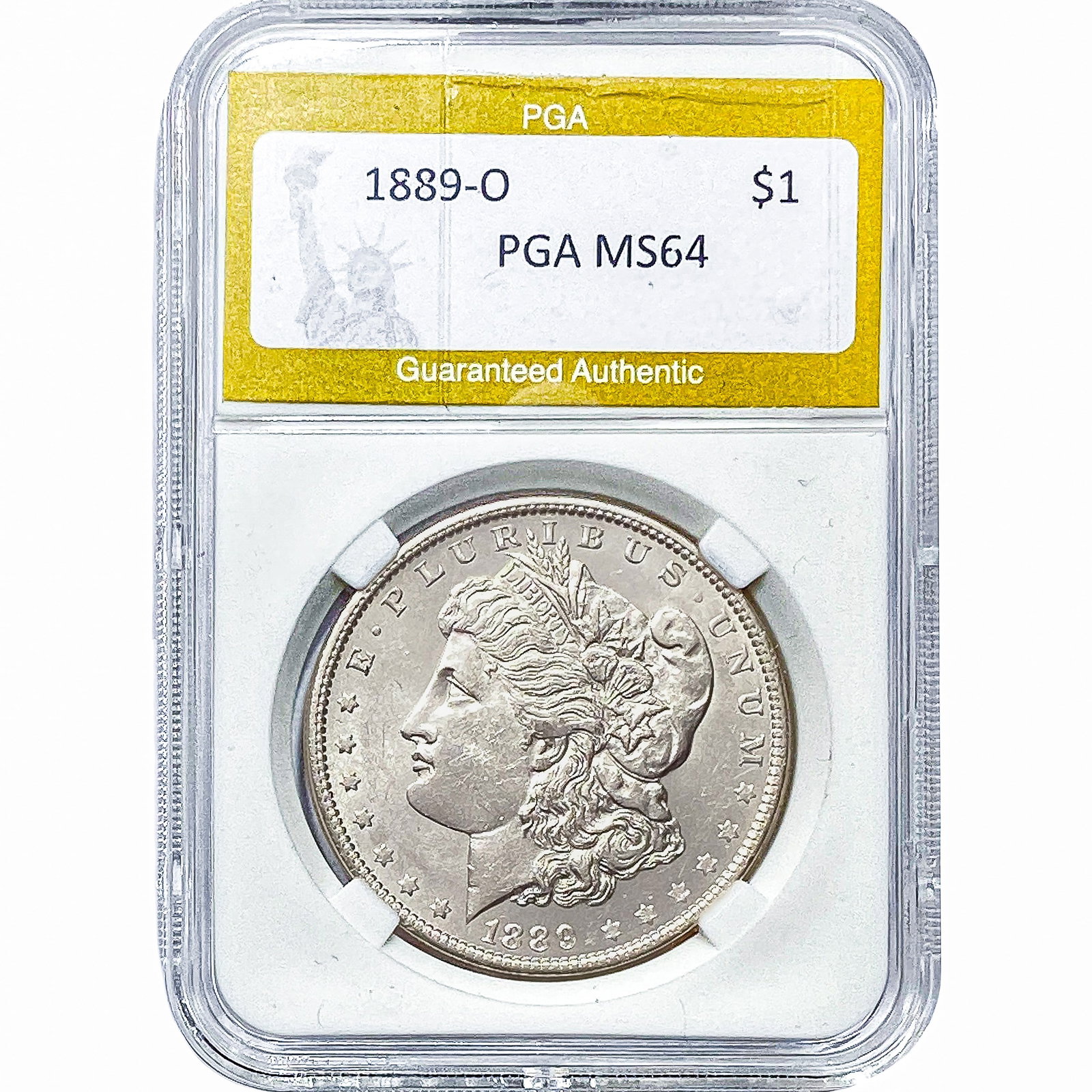 1889-O Morgan Silver Dollar PGA MS64: 1889-O Morgan Silver Dollar PGA MS64