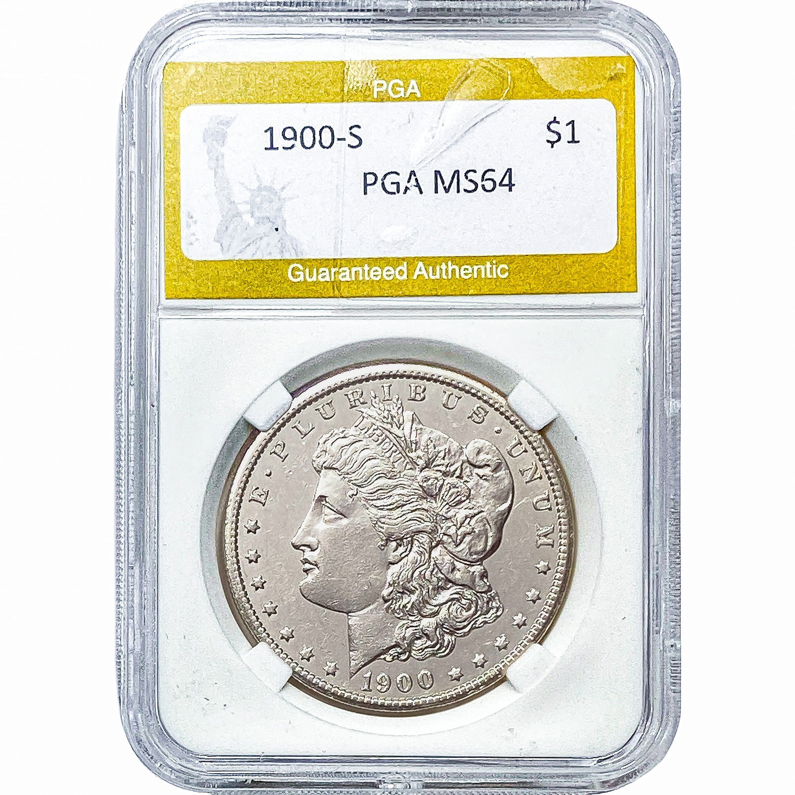 1900-S Morgan Silver Dollar PGA MS64: 1900-S Morgan Silver Dollar PGA MS64