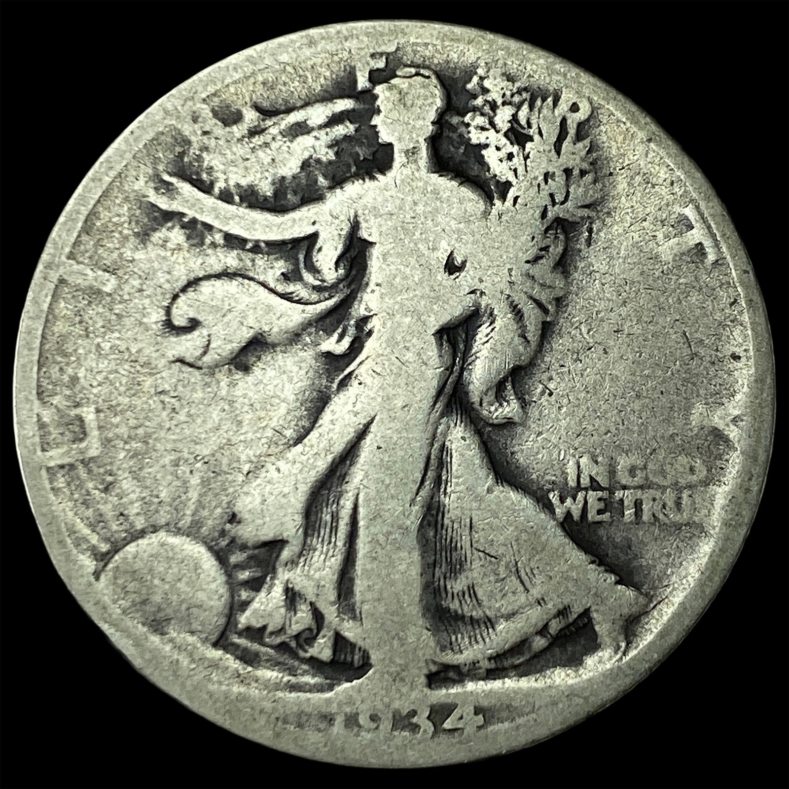 1934-D Silver Walking Liberty Half Dollar LIGHTLY CIRCULATED: 1934-D Silver Walking Liberty Half Dollar LIGHTLY CIRCULATED