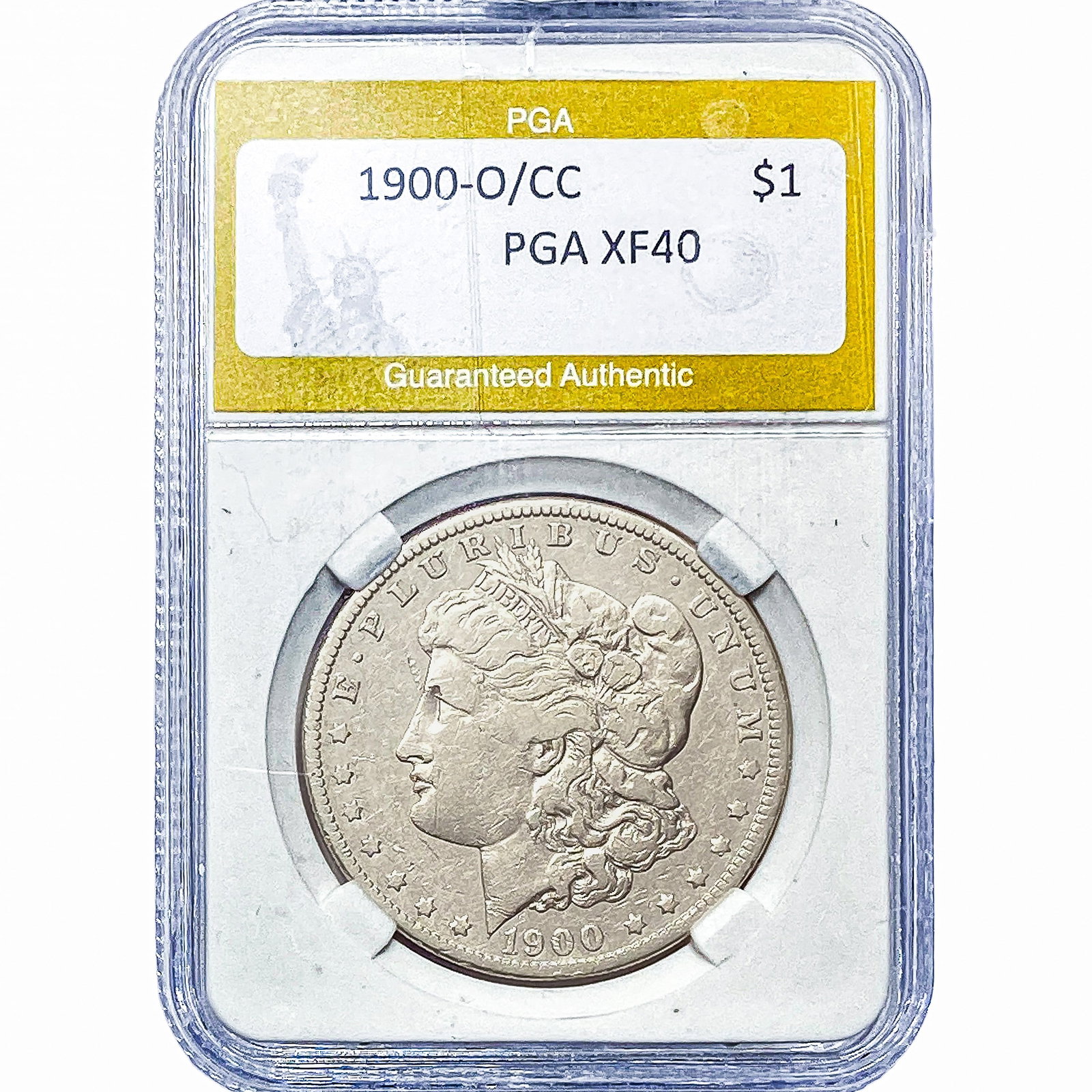 1900-O/CC Morgan Silver Dollar PGA XF40: 1900-O/CC Morgan Silver Dollar PGA XF40