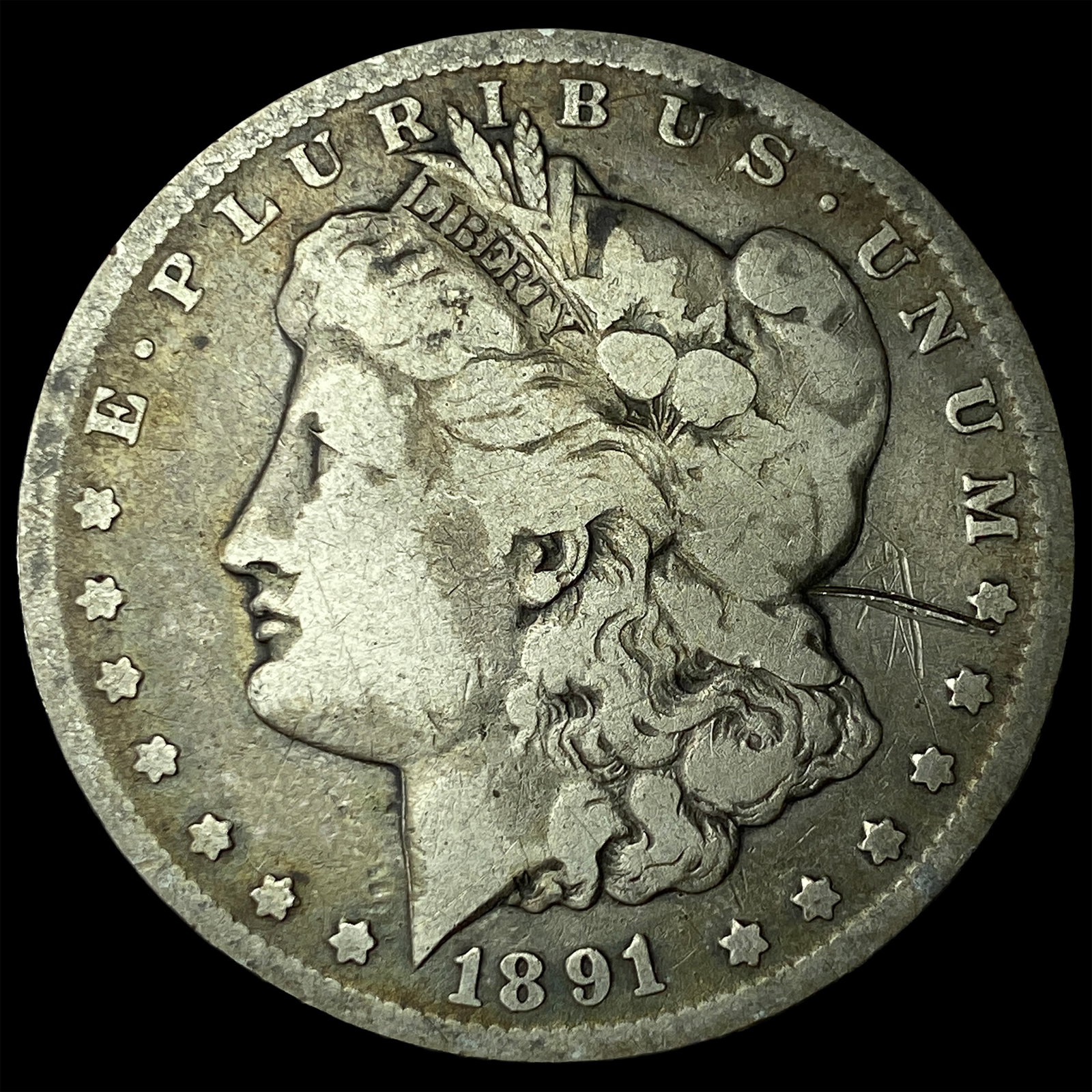 1891-CC Silver Morgan Dollar LIGHTLY CIRCULATED: 1891-CC Silver Morgan Dollar LIGHTLY CIRCULATED