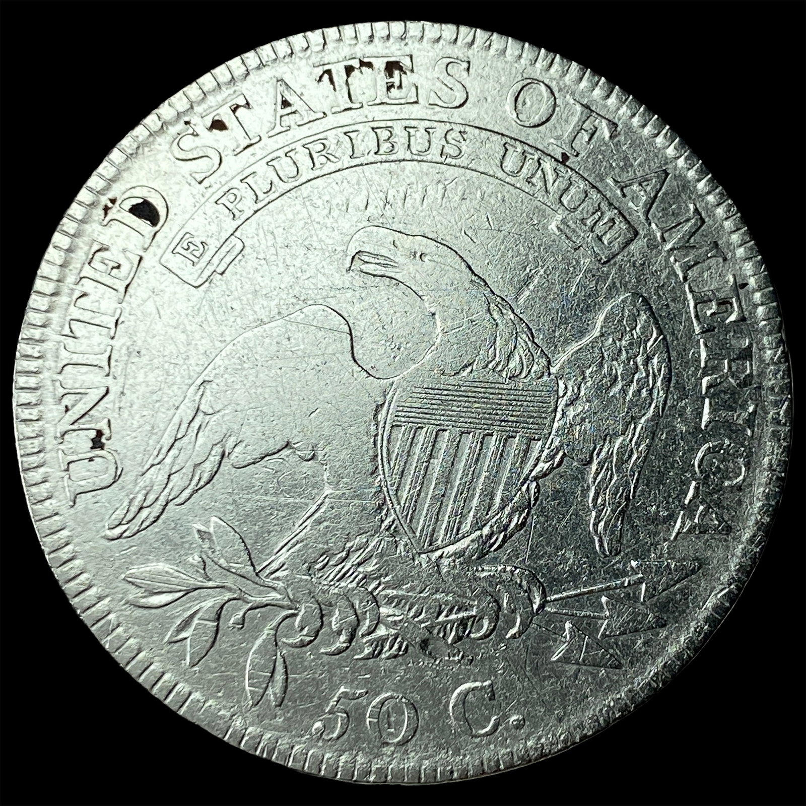 1809 Capped Bust Half Dollar LIGHTLY CIRCULATED - 2