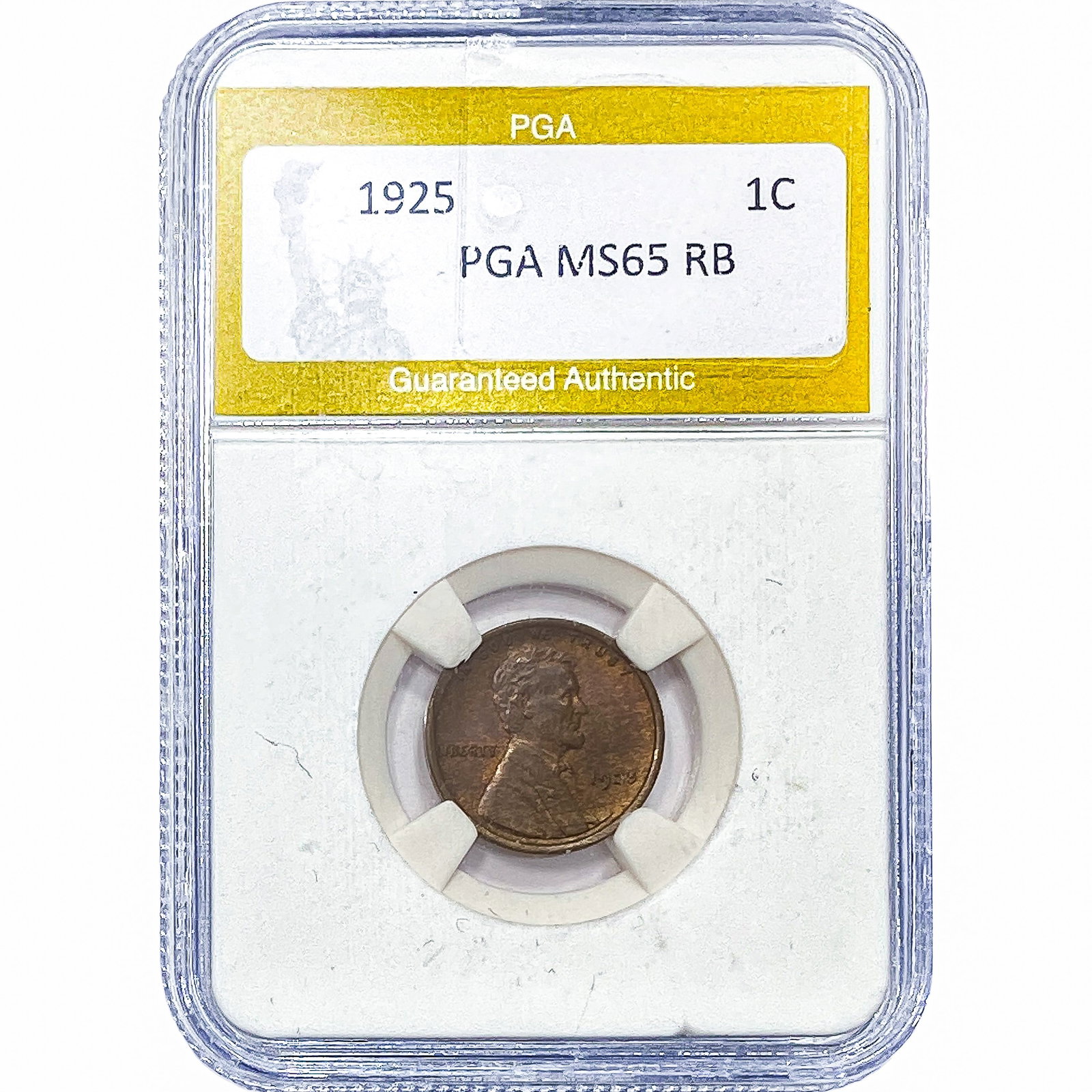 1925 Wheat Cent PGA MS65RB: 1925 Wheat Cent PGA MS65RB