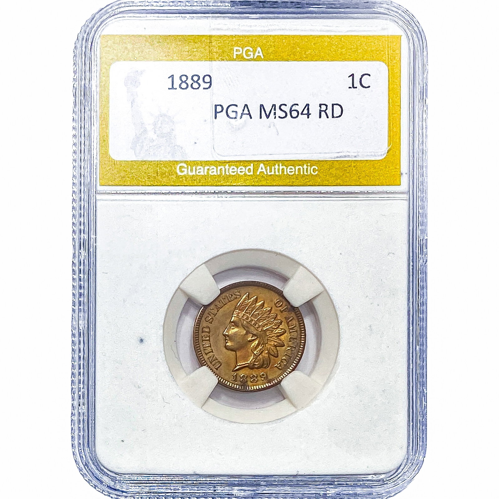 1889 Indian Head Cent PGA MS64RD: 1889 Indian Head Cent PGA MS64RD