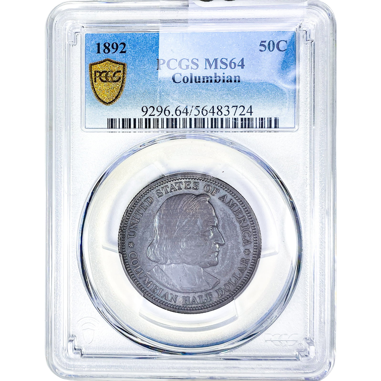 1892 Columbian Expo Half Dollar PCGS MS64: 1892 Columbian Expo Half Dollar PCGS MS64