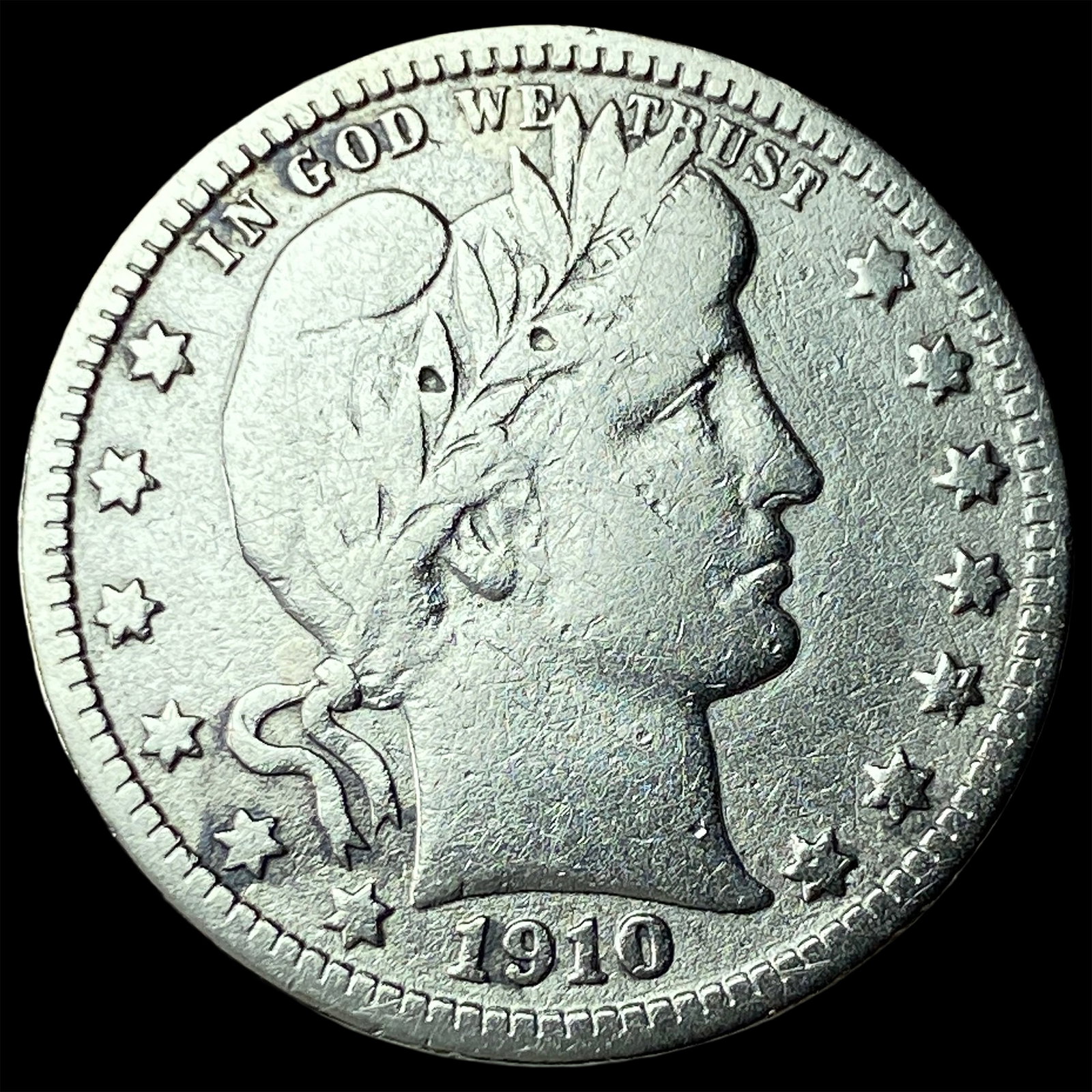 1910-D Silver Barber Quarter NEARLY UNCIRCULATED (1 of 2)