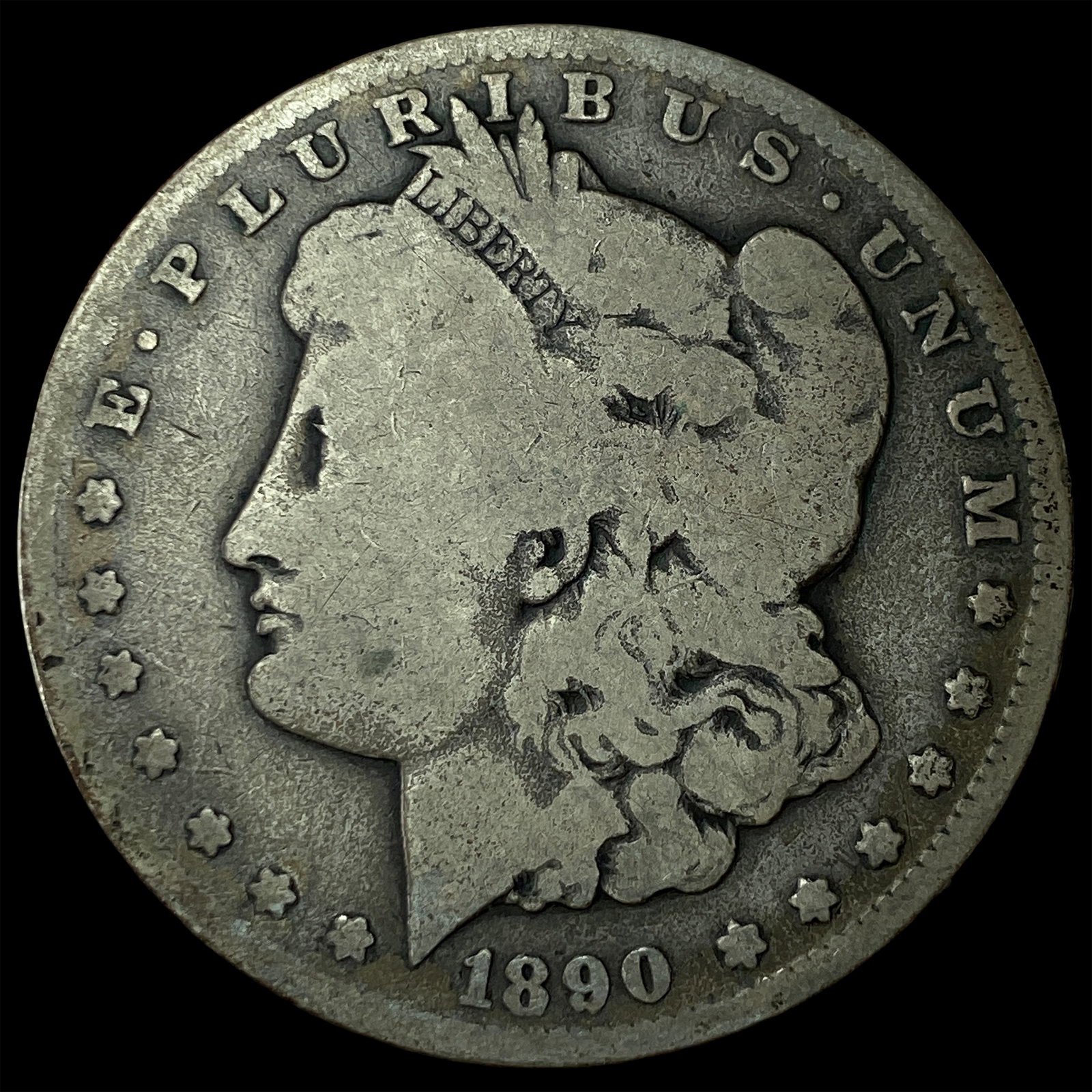 1890-CC Silver Morgan Dollar NICELY CIRCULATED: 1890-CC Silver Morgan Dollar NICELY CIRCULATED