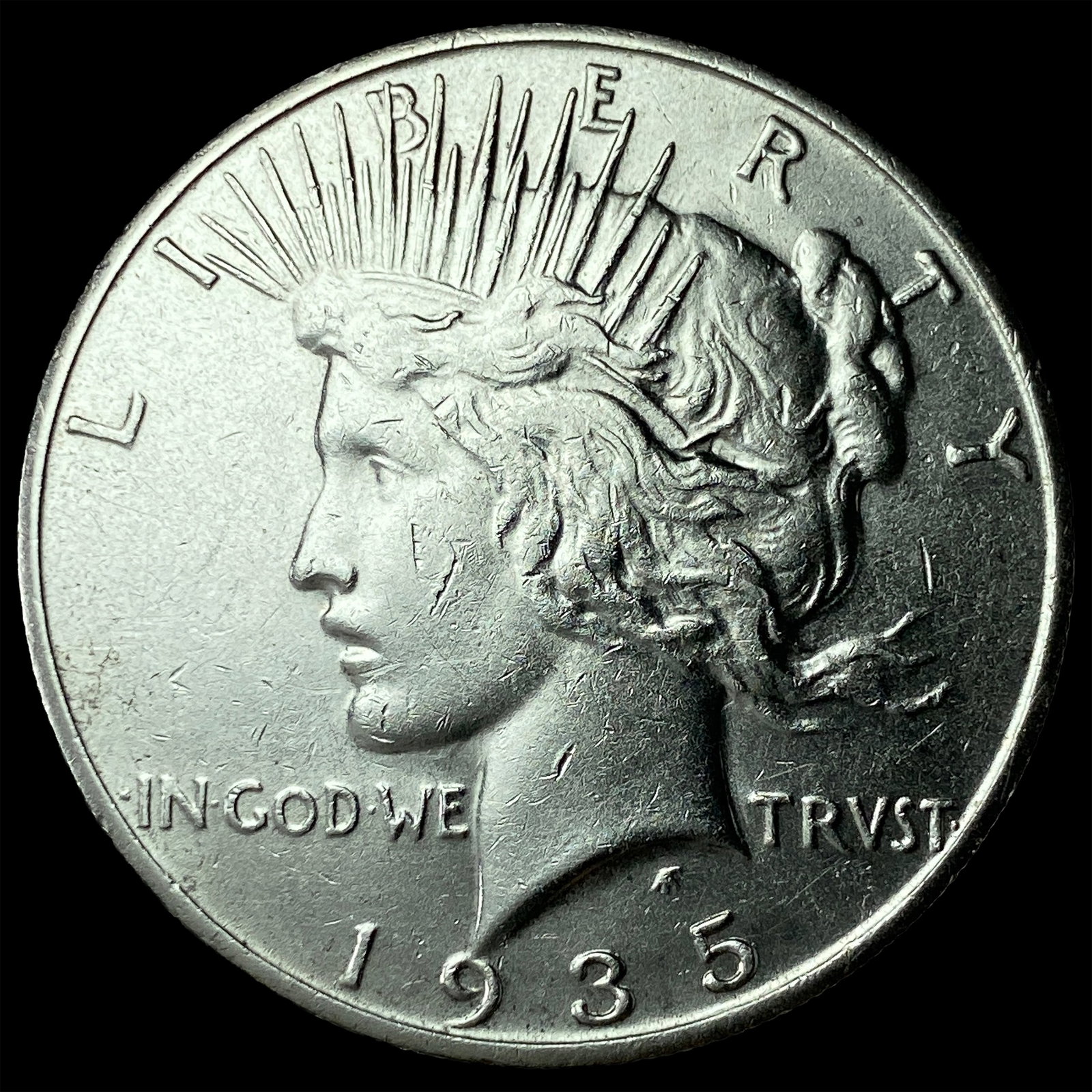 1935-S Silver Peace Dollar CHOICE BU: 1935-S Silver Peace Dollar CHOICE BU