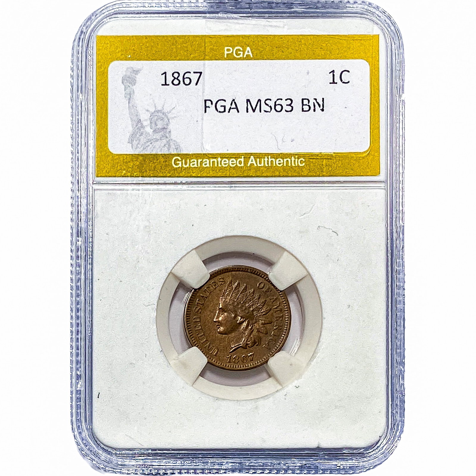 1867 Indian Head Cent PGA MS63BN: 1867 Indian Head Cent PGA MS63BN