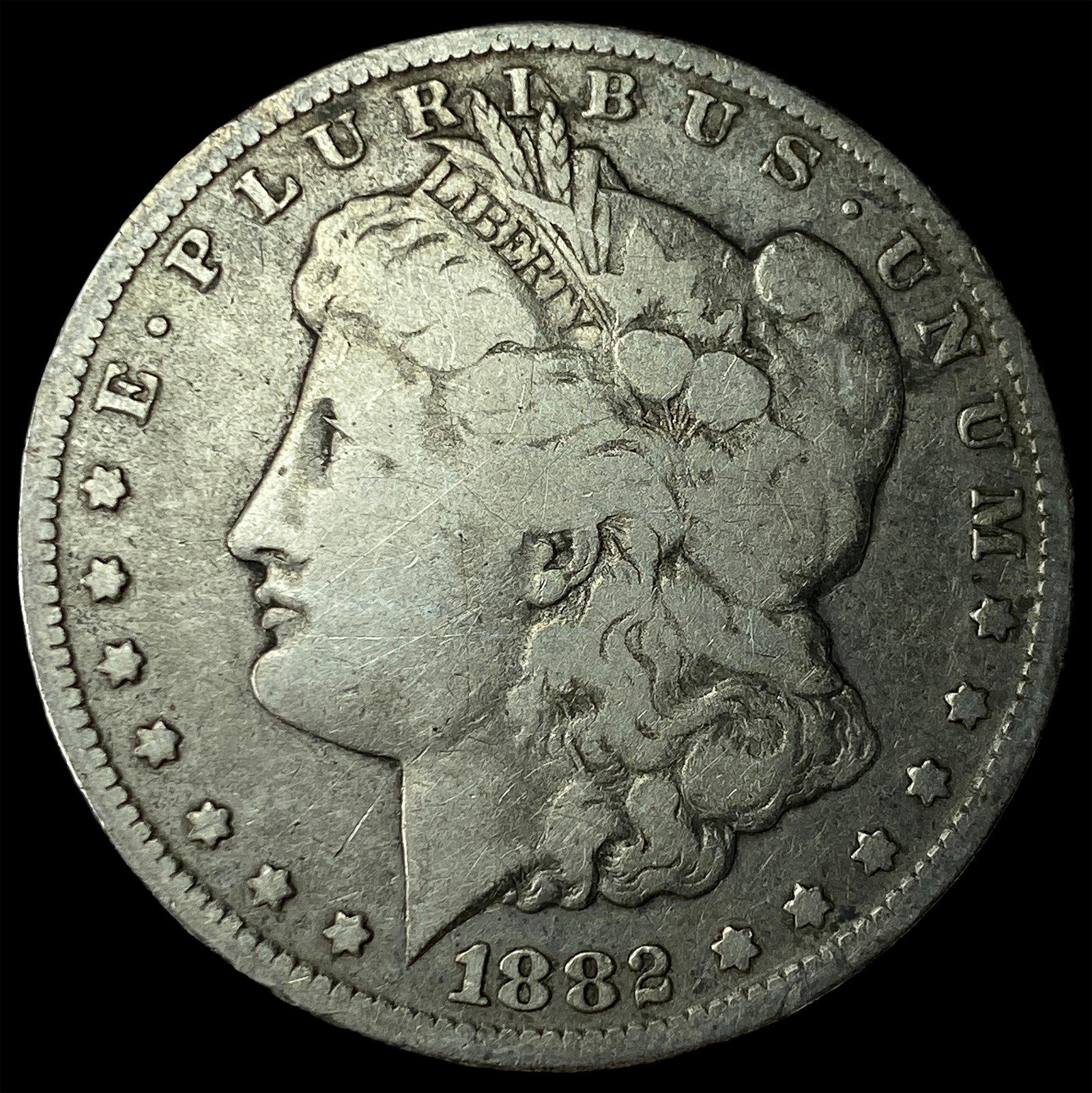 1882-CC Silver Morgan Dollar LIGHTLY CIRCULATED: 1882-CC Silver Morgan Dollar LIGHTLY CIRCULATED