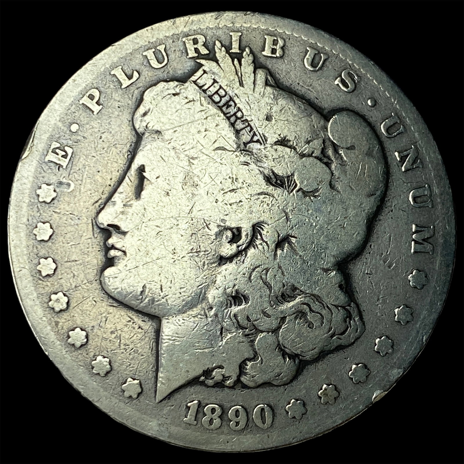 1890-CC Silver Morgan Dollar LIGHTLY CIRCULATED: 1890-CC Silver Morgan Dollar LIGHTLY CIRCULATED