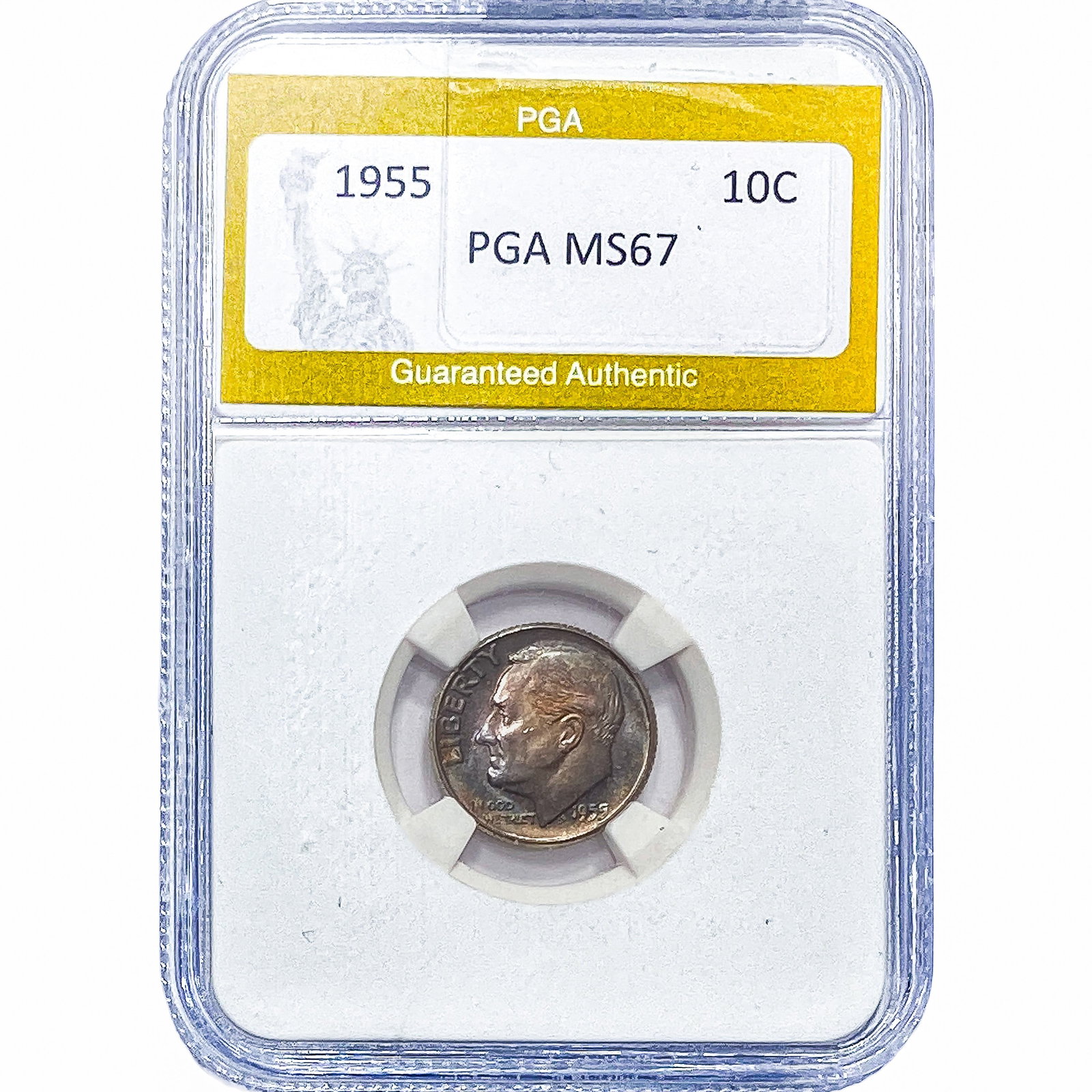 1955 Roosevelt Dime PGA MS67: 1955 Roosevelt Dime PGA MS67