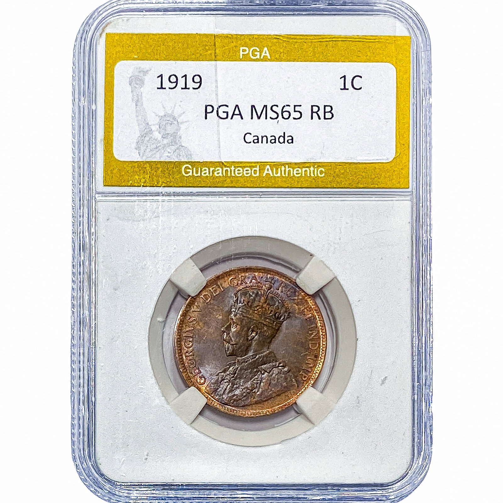 1919 1C Canada PGA MS65RB: 1919 1C Canada PGA MS65RB