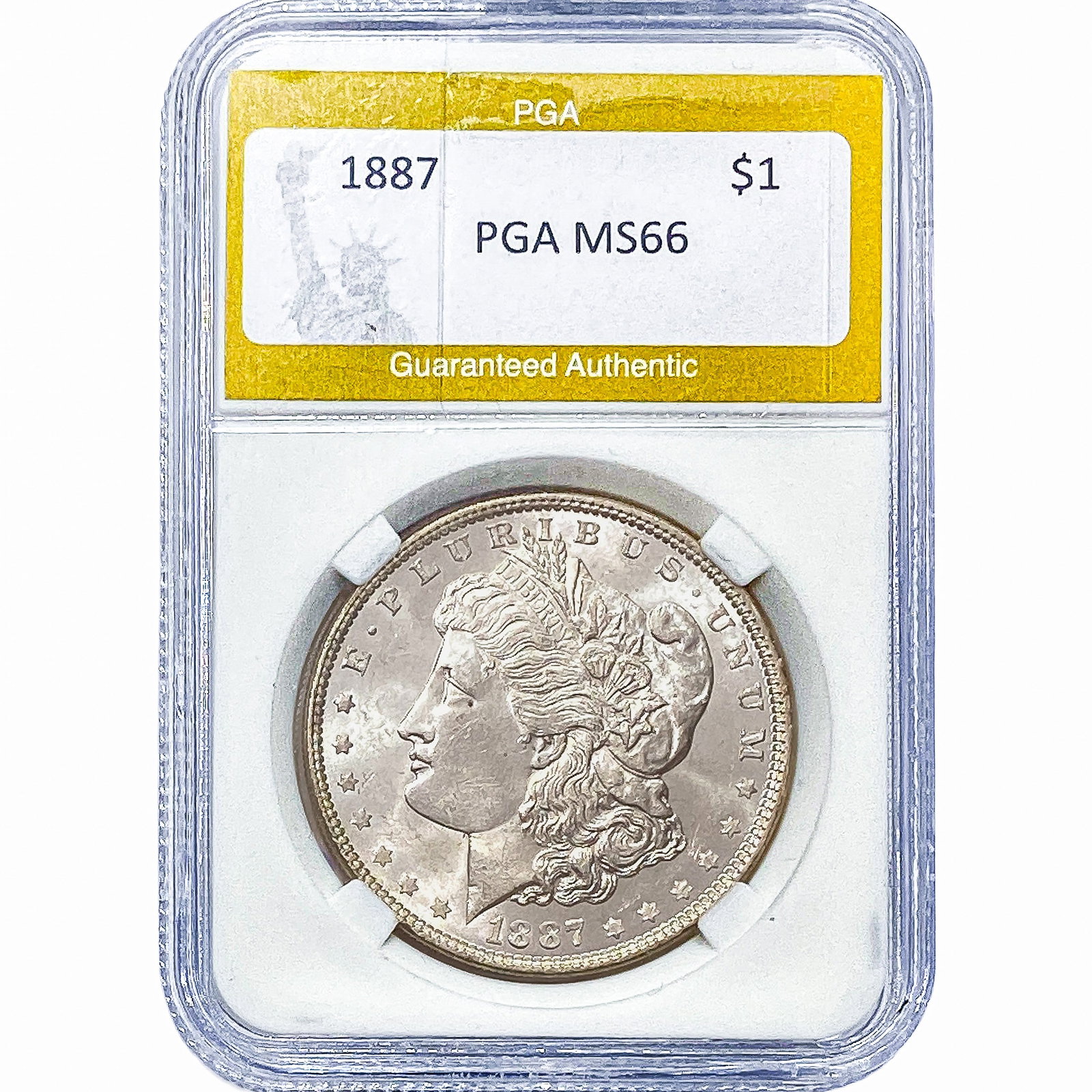 1887 Morgan Silver Dollar PGA MS66: 1887 Morgan Silver Dollar PGA MS66