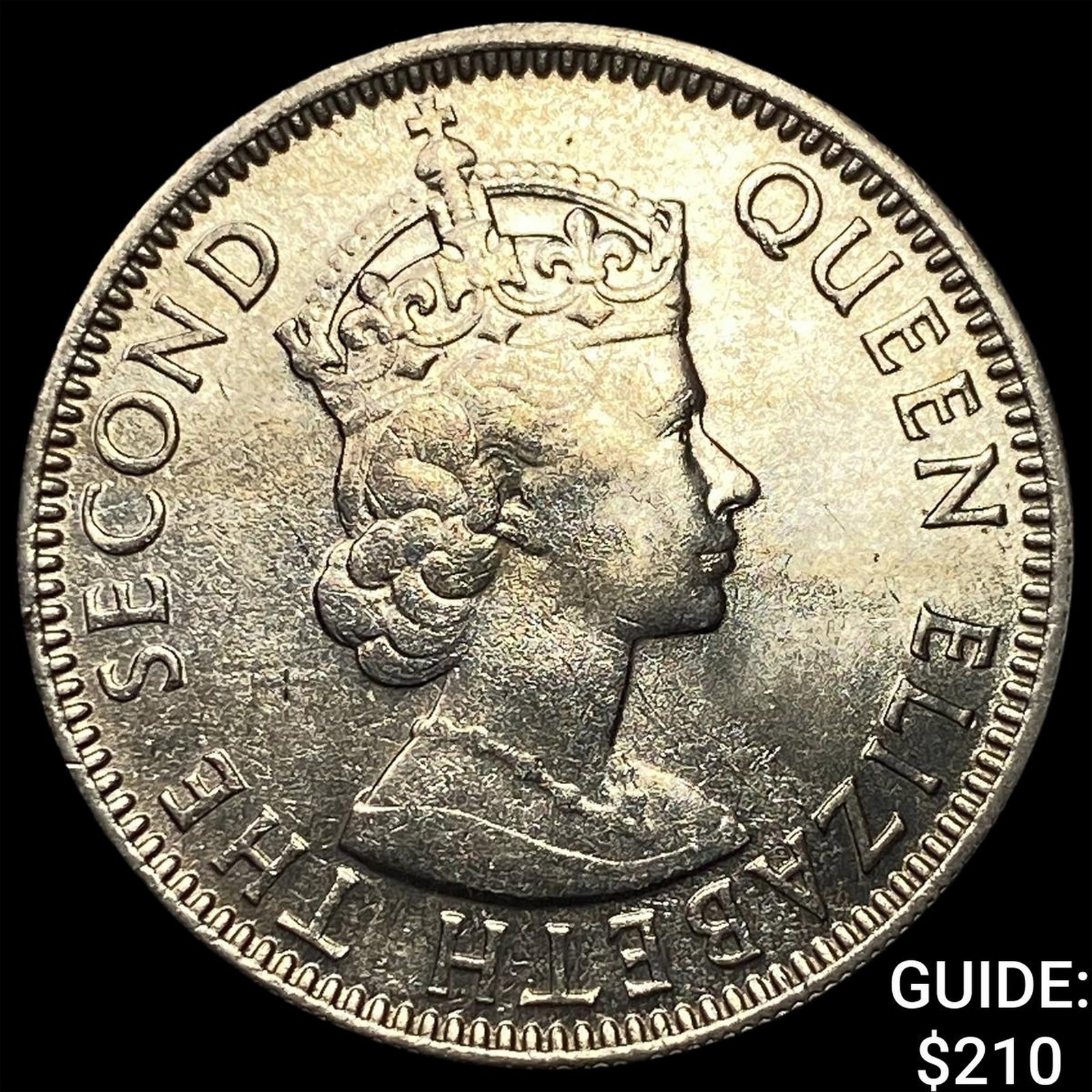 1955 Cyprus Copper Nickel 50 Mils: 1955 Cyprus Copper Nickel 50 Mils