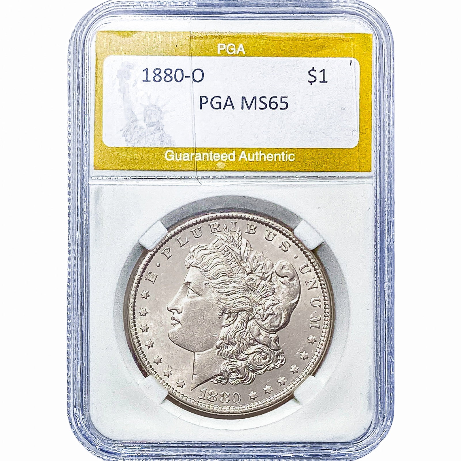 1880-O Morgan Silver Dollar PGA MS65: 1880-O Morgan Silver Dollar PGA MS65