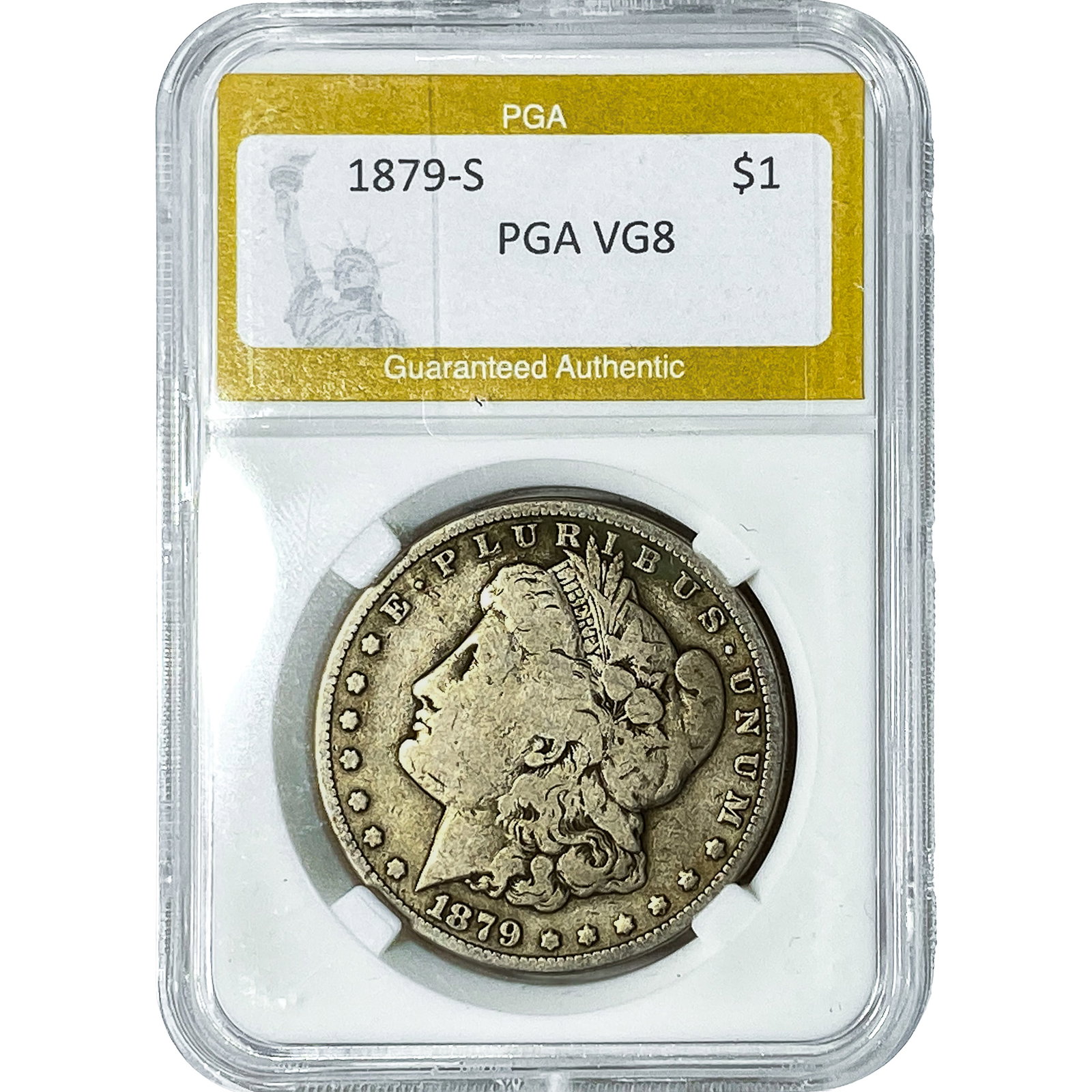 1879-S Morgan Silver Dollar PGA VG8: 1879-S Morgan Silver Dollar PGA VG8