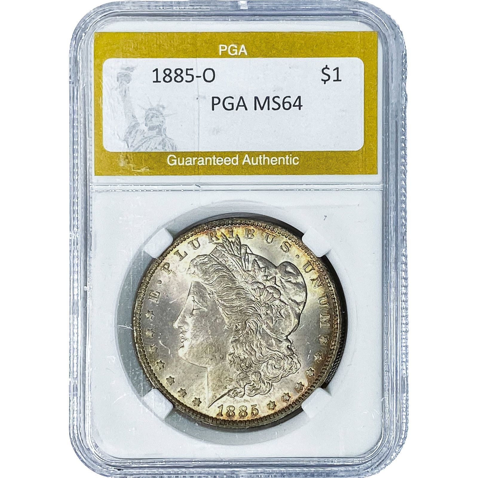 1885-O Morgan Silver Dollar PGA MS64: 1885-O Morgan Silver Dollar PGA MS64
