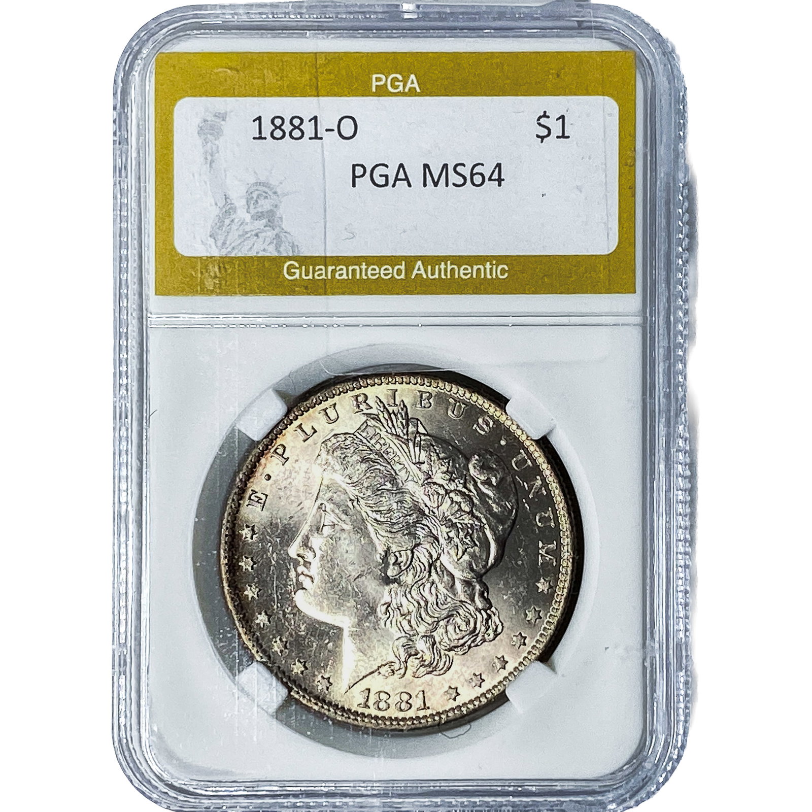 1881-O Morgan Silver Dollar PGA MS64: 1881-O Morgan Silver Dollar PGA MS64