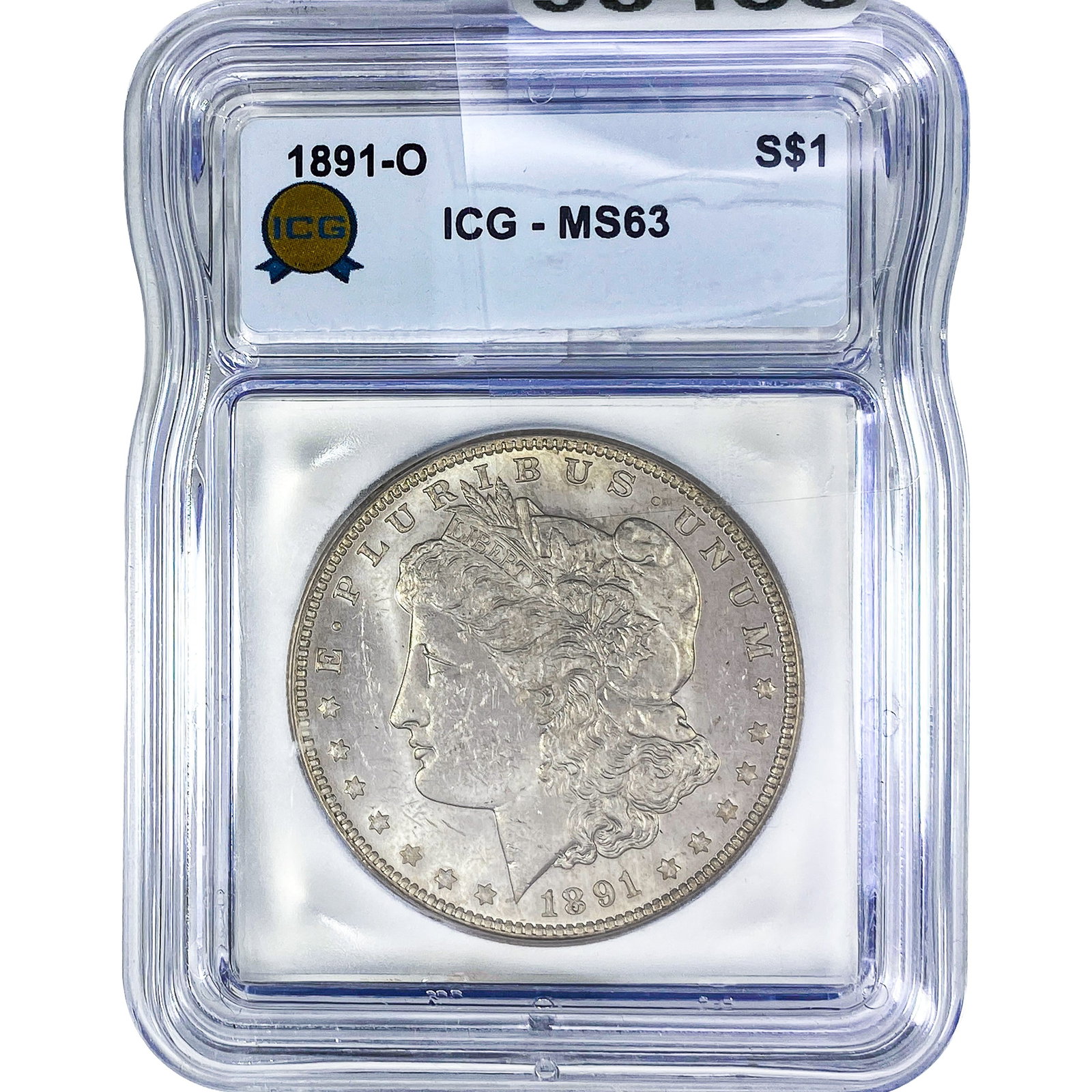 1891-O Morgan Silver Dollar ICG MS63: 1891-O Morgan Silver Dollar ICG MS63