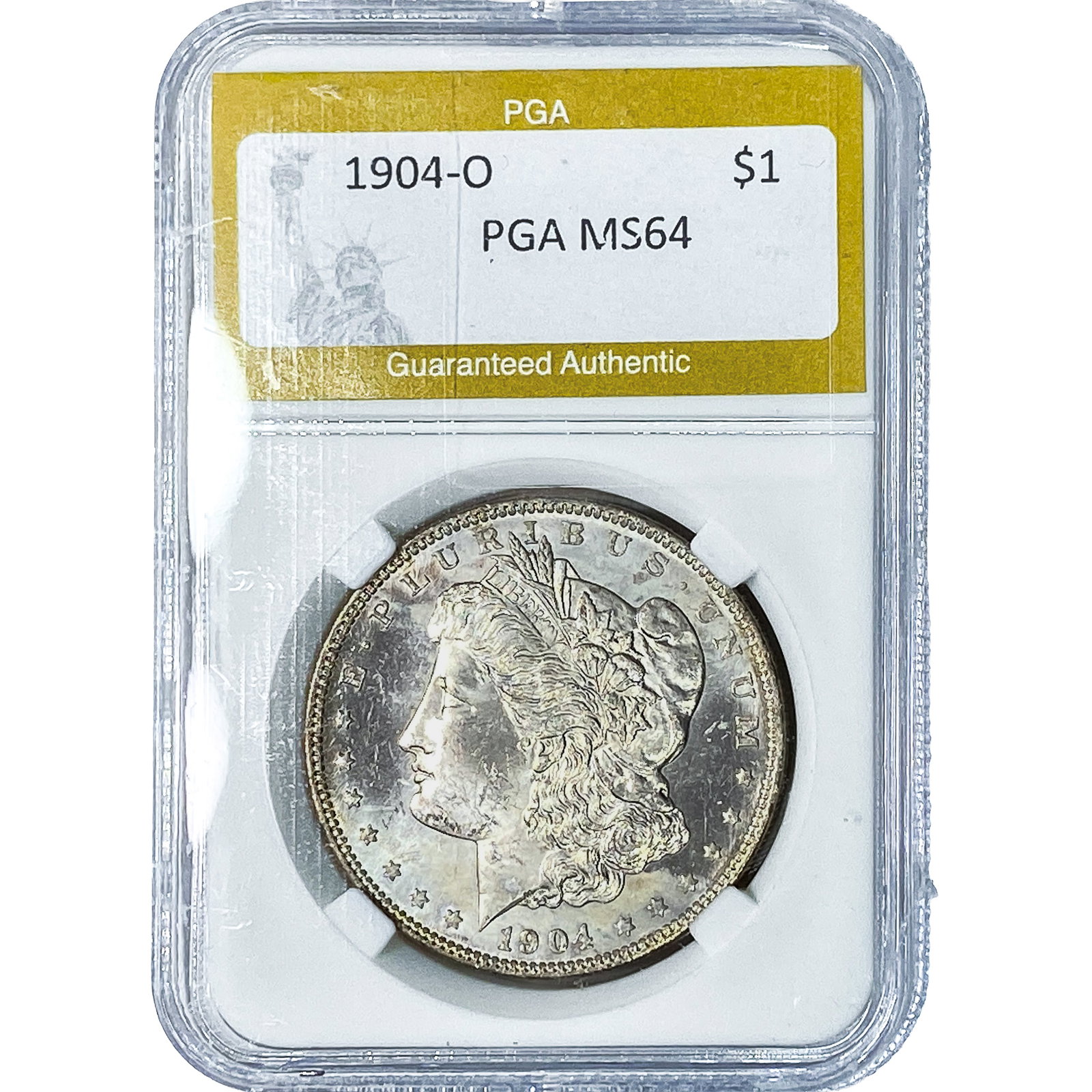 1904-O Morgan Silver Dollar PGA MS64: 1904-O Morgan Silver Dollar PGA MS64
