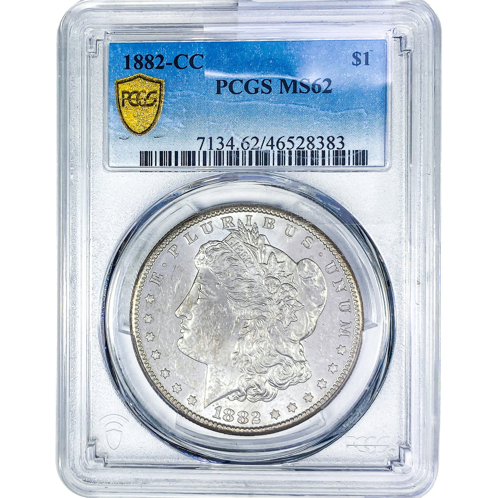 1882-CC Morgan Silver Dollar PCGS MS62: 1882-CC Morgan Silver Dollar PCGS MS62