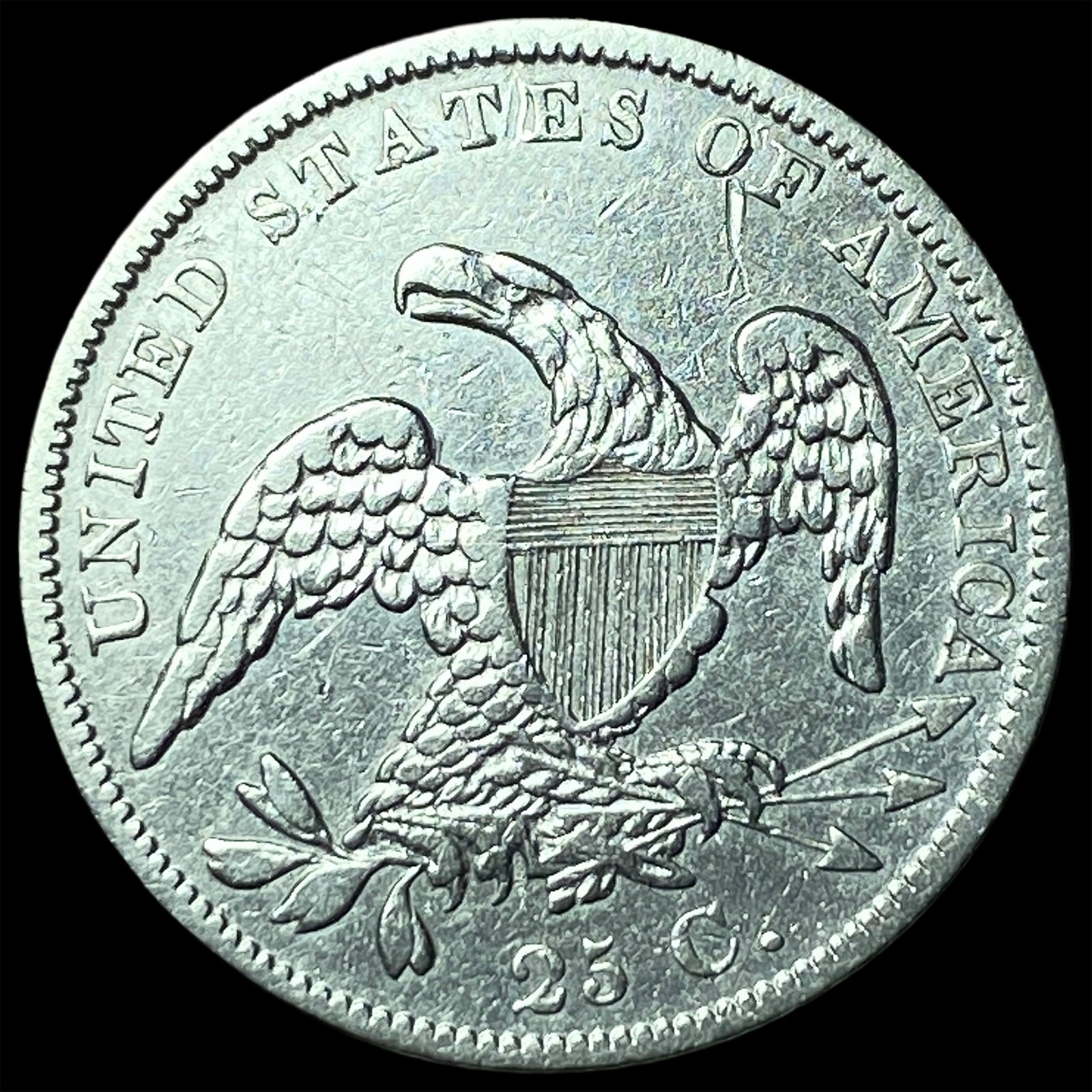 1838 Capped Bust Quarter CLOSELY UNCIRCULATED - 2