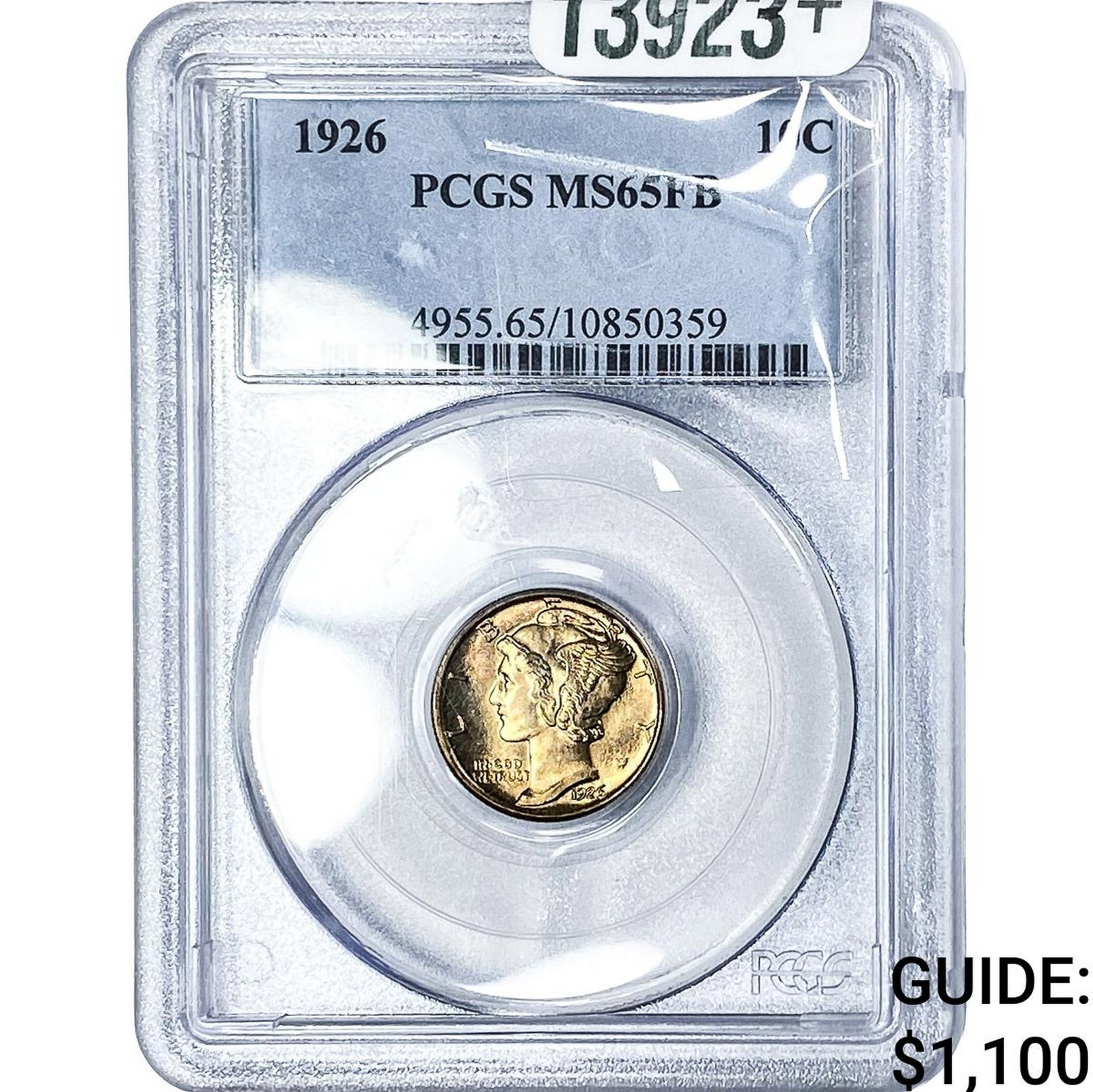 1926 Mercury Silver Dime PCGS MS65 FB: 1926 Mercury Silver Dime PCGS MS65 FB