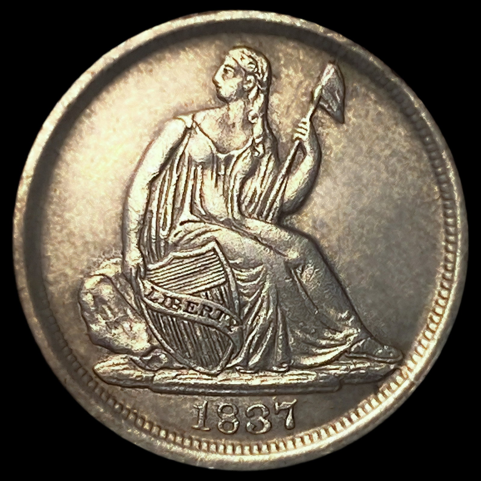 1837 Seated Liberty Half Dime: 1837 Seated Liberty Half Dime