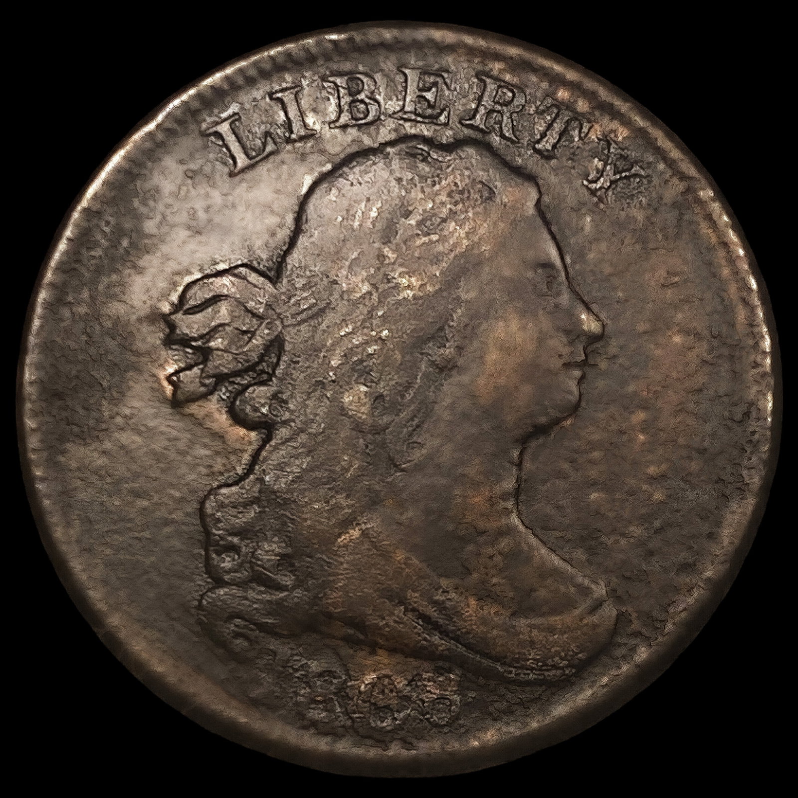 1808 Draped Bust Half Cent: 1808 Draped Bust Half Cent