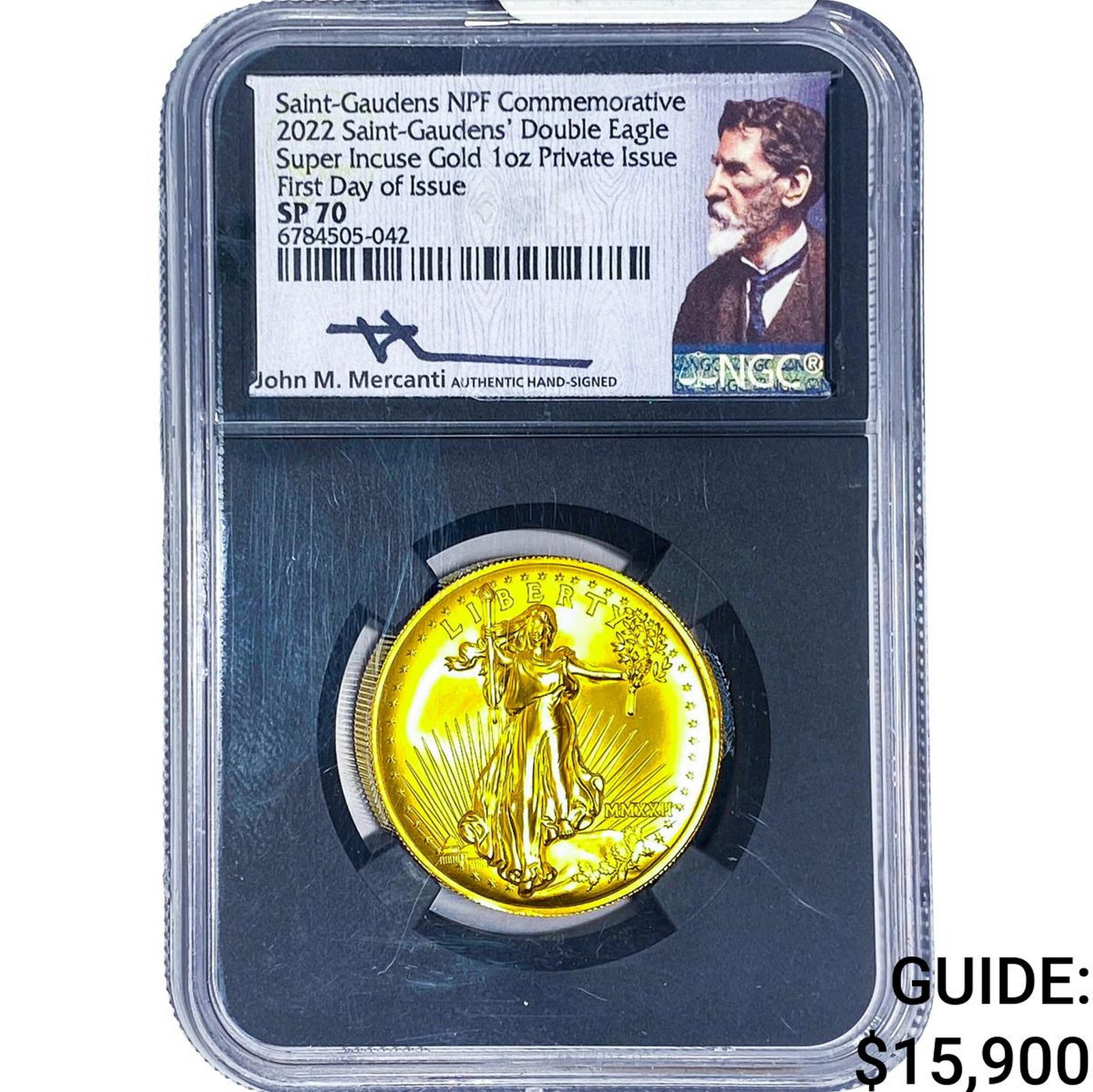 2022 Super Incuse Gold 1oz Double Eagle NGC SP70: 2022 Super Incuse Gold 1oz Double Eagle NGC SP70