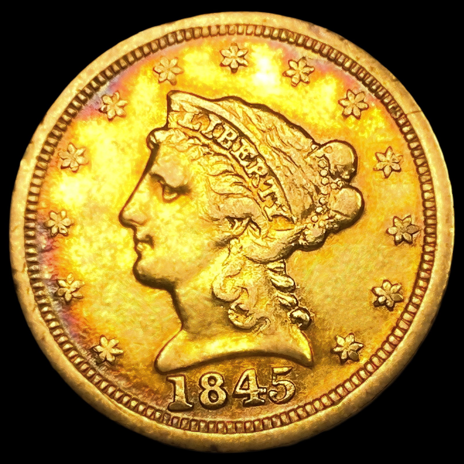 1845-D $2.50 Gold Quarter Eagle: 1845-D $2.50 Gold Quarter Eagle