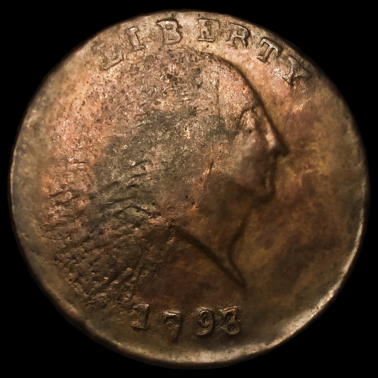 1793 Chain Flowing Hair Large Cent (1 of 2)
