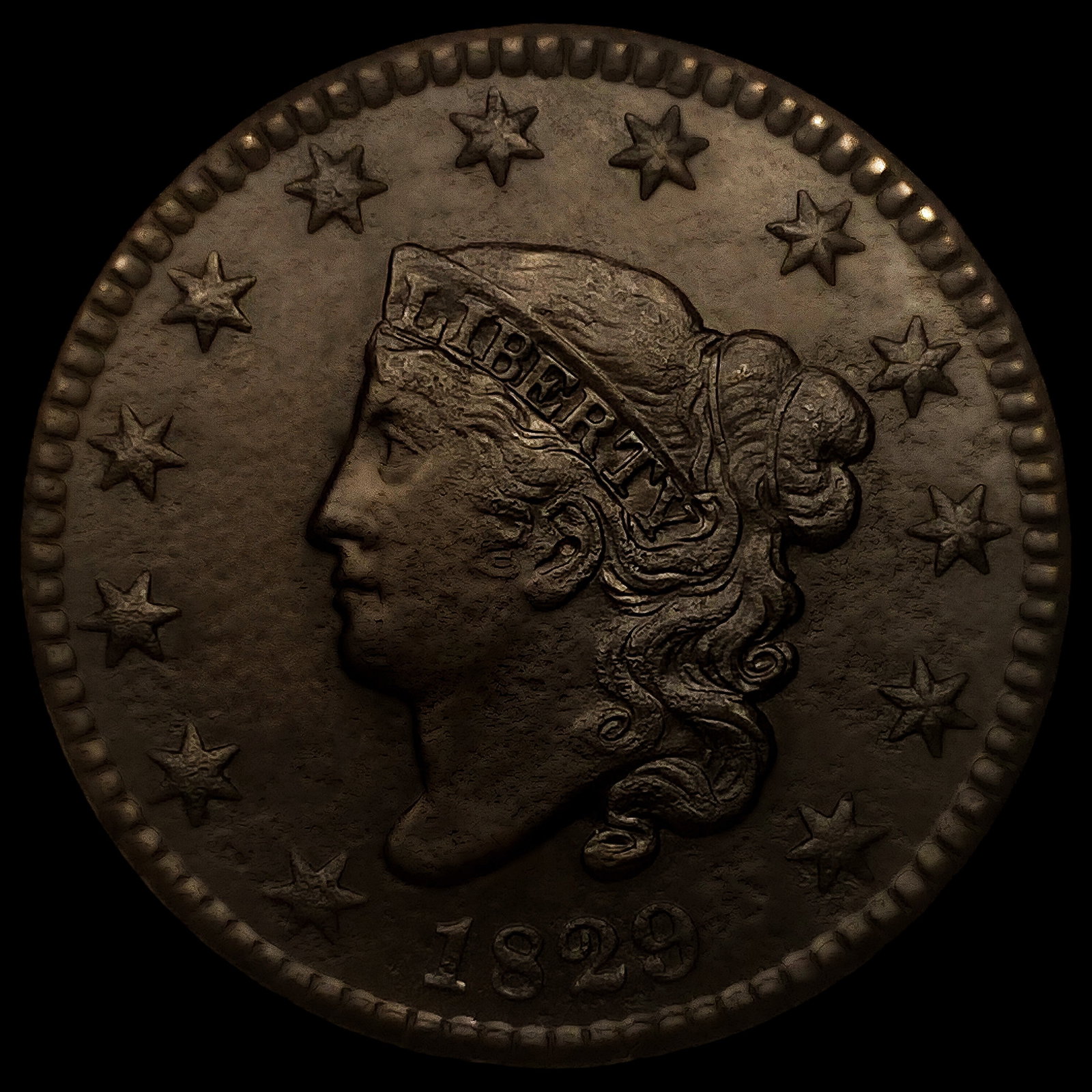 1829 Coronet Head Large Cent (1 of 2)