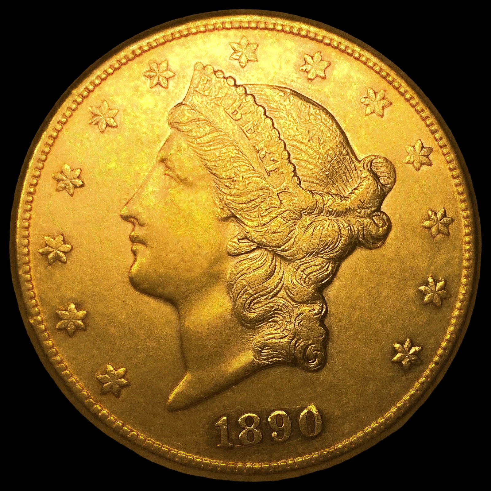 1890-CC $20 Gold Double Eagle: 1890-CC $20 Gold Double Eagle