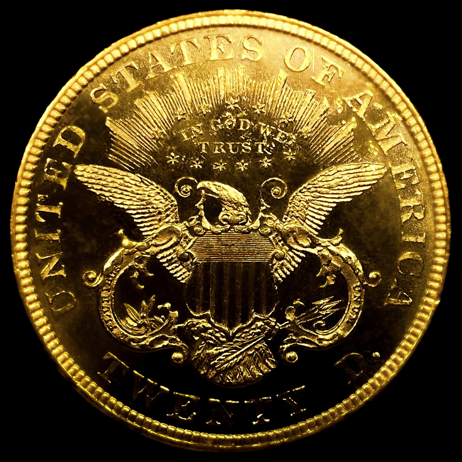 1876 $20 Gold Double Eagle - 2