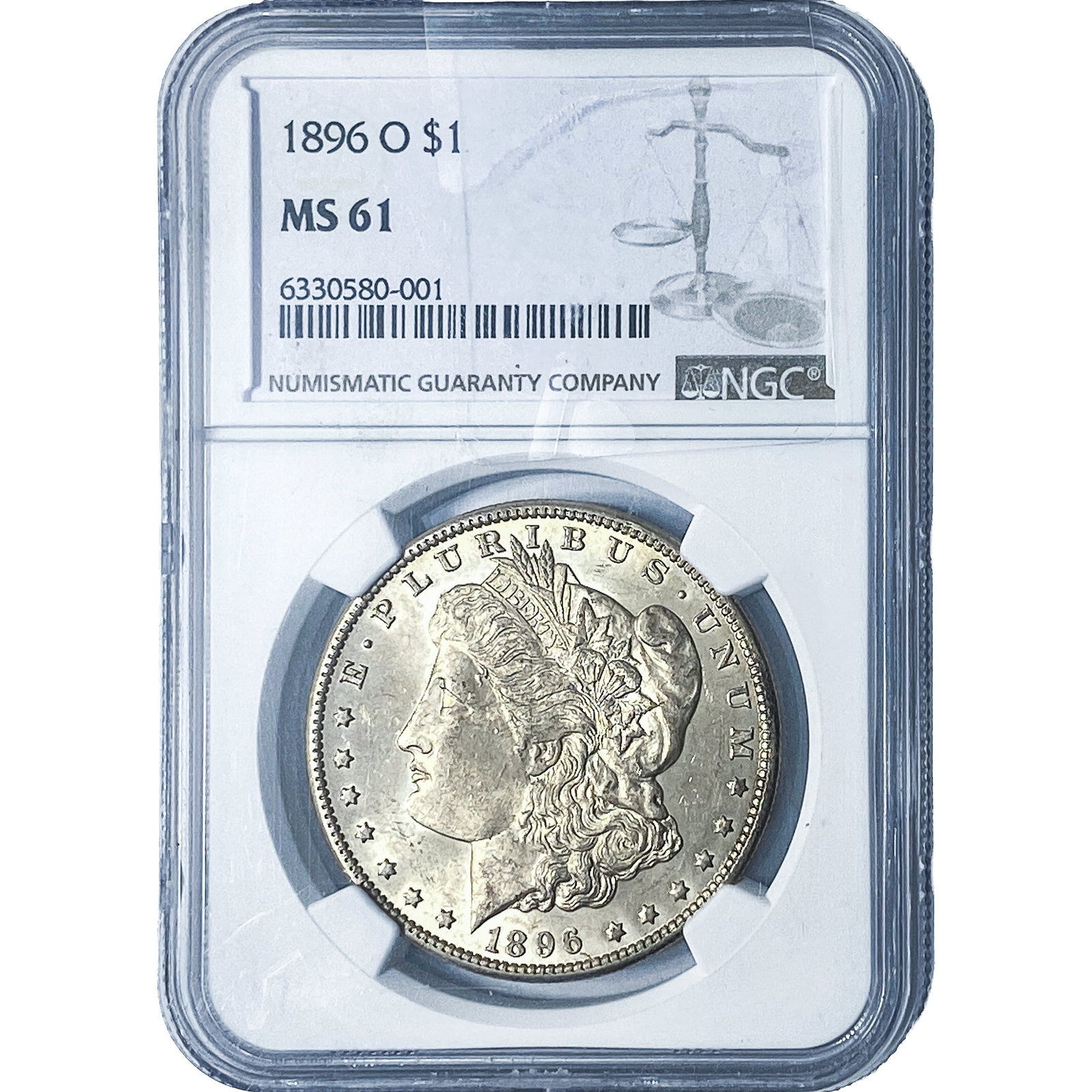 1896-O Morgan Silver Dollar NGC MS61 (1 of 4)